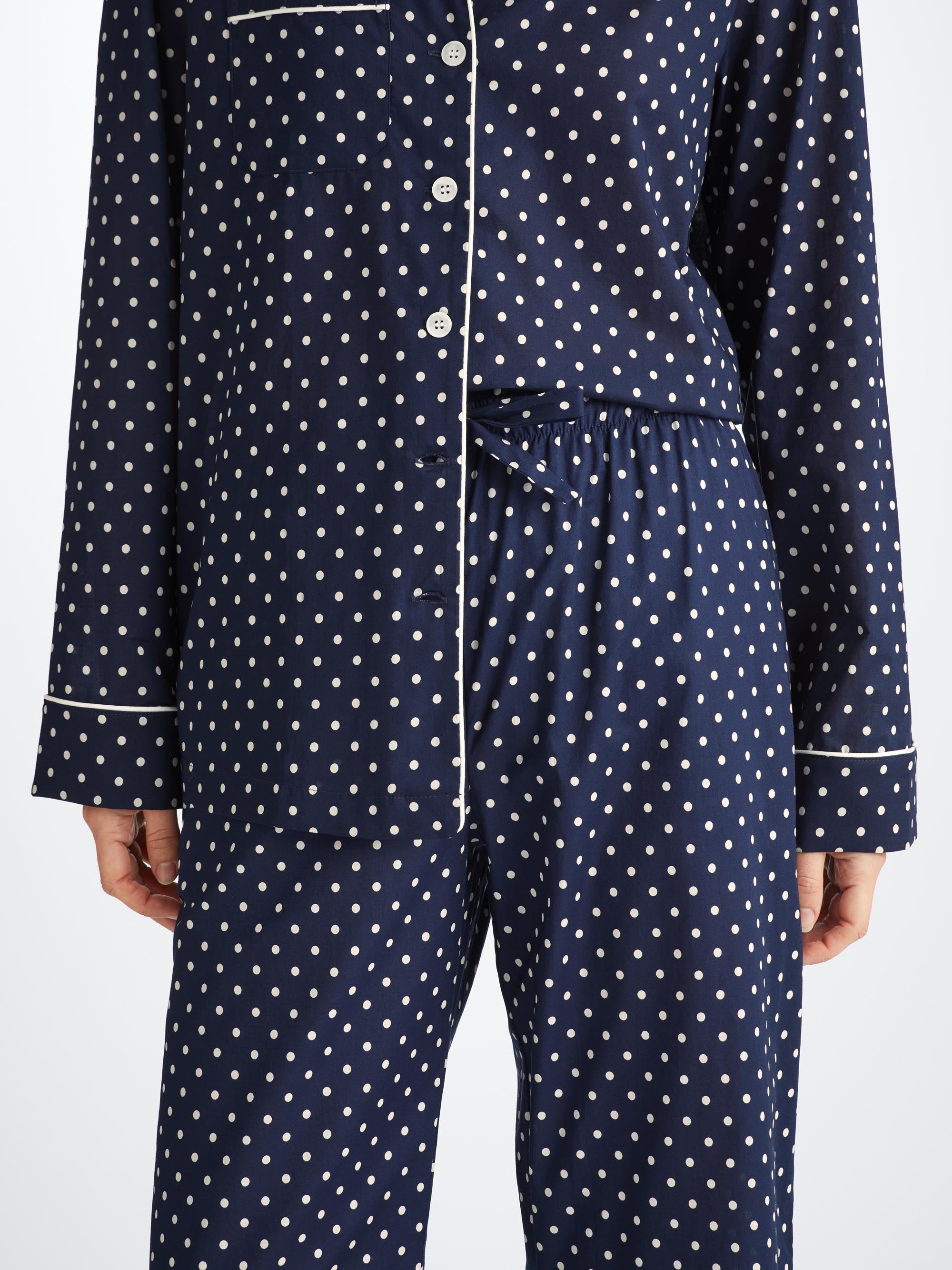 Women's Pyjamas Plaza 60 Cotton Batiste Navy