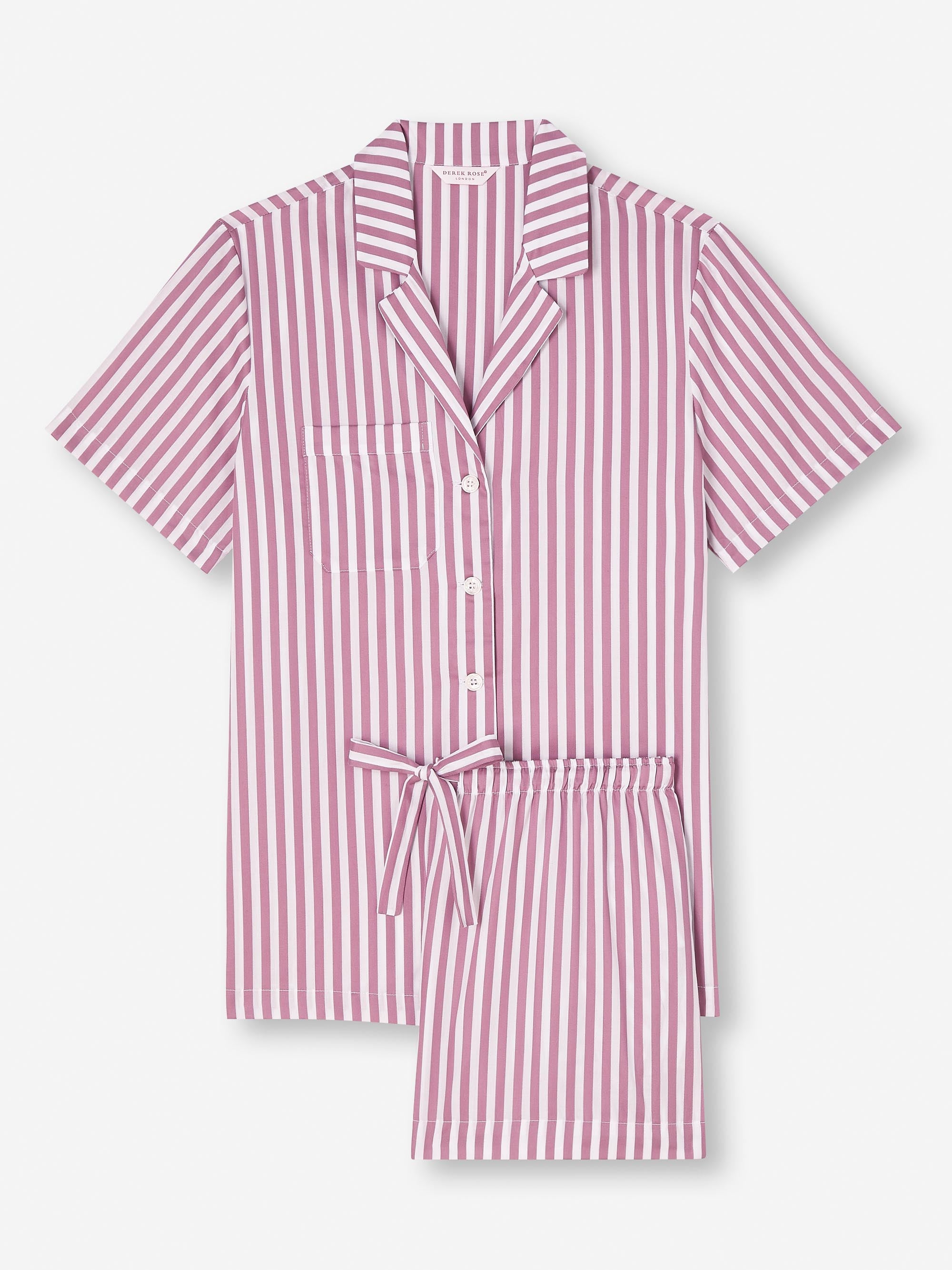 Women's Short Pyjamas Capri 23 Cotton Batiste Purple