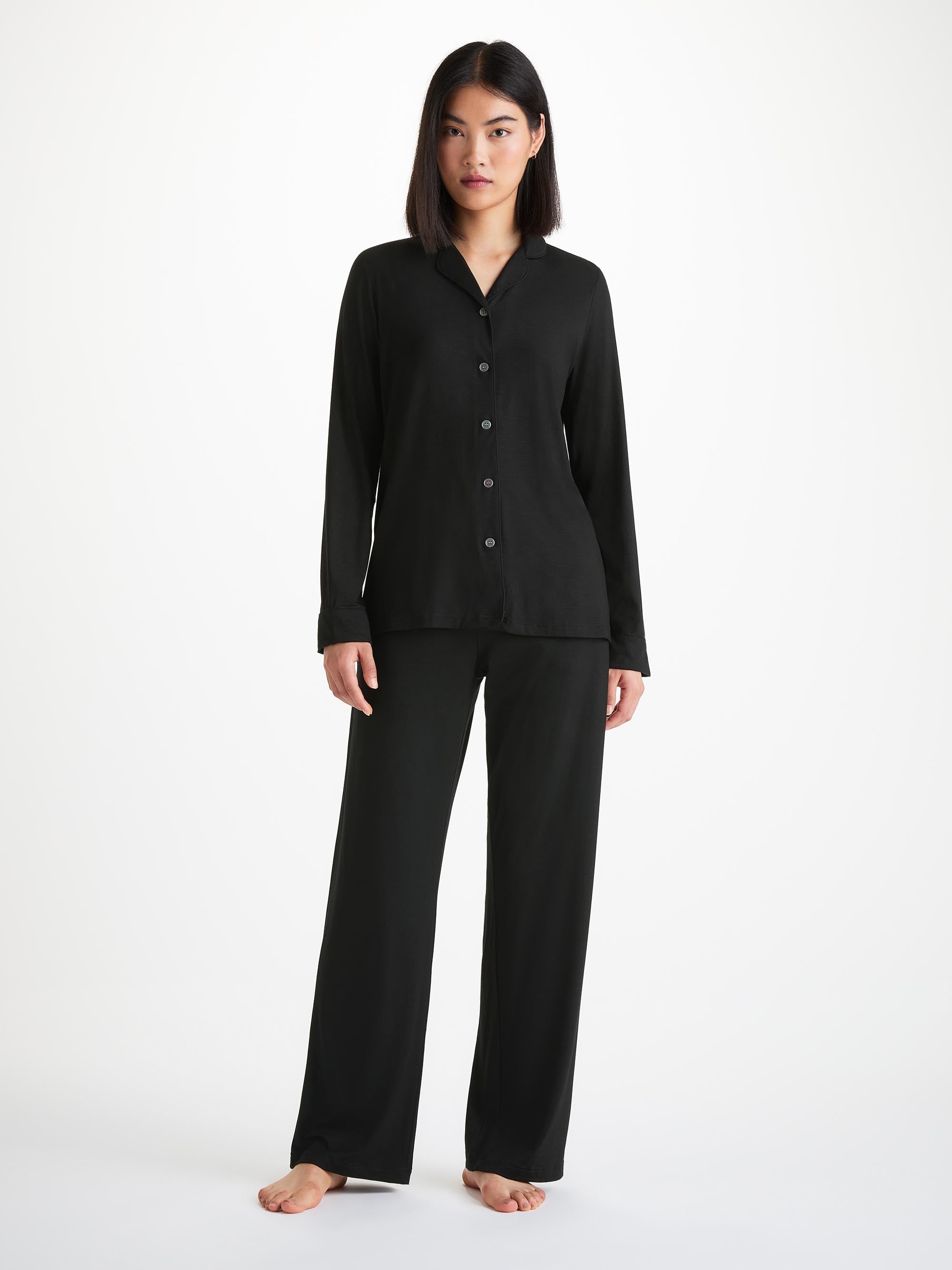 Women's Pajamas Lara Micro Modal Stretch Black