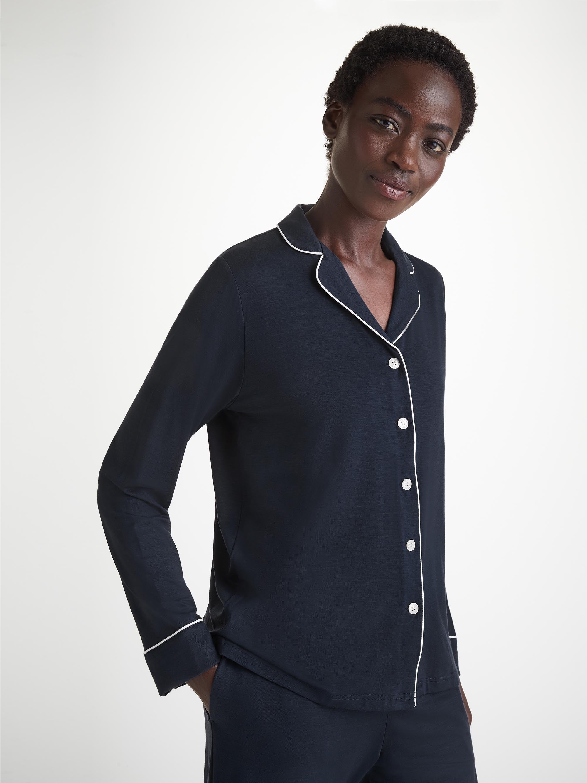 Women s Pyjamas Lara Micro Modal Stretch Navy