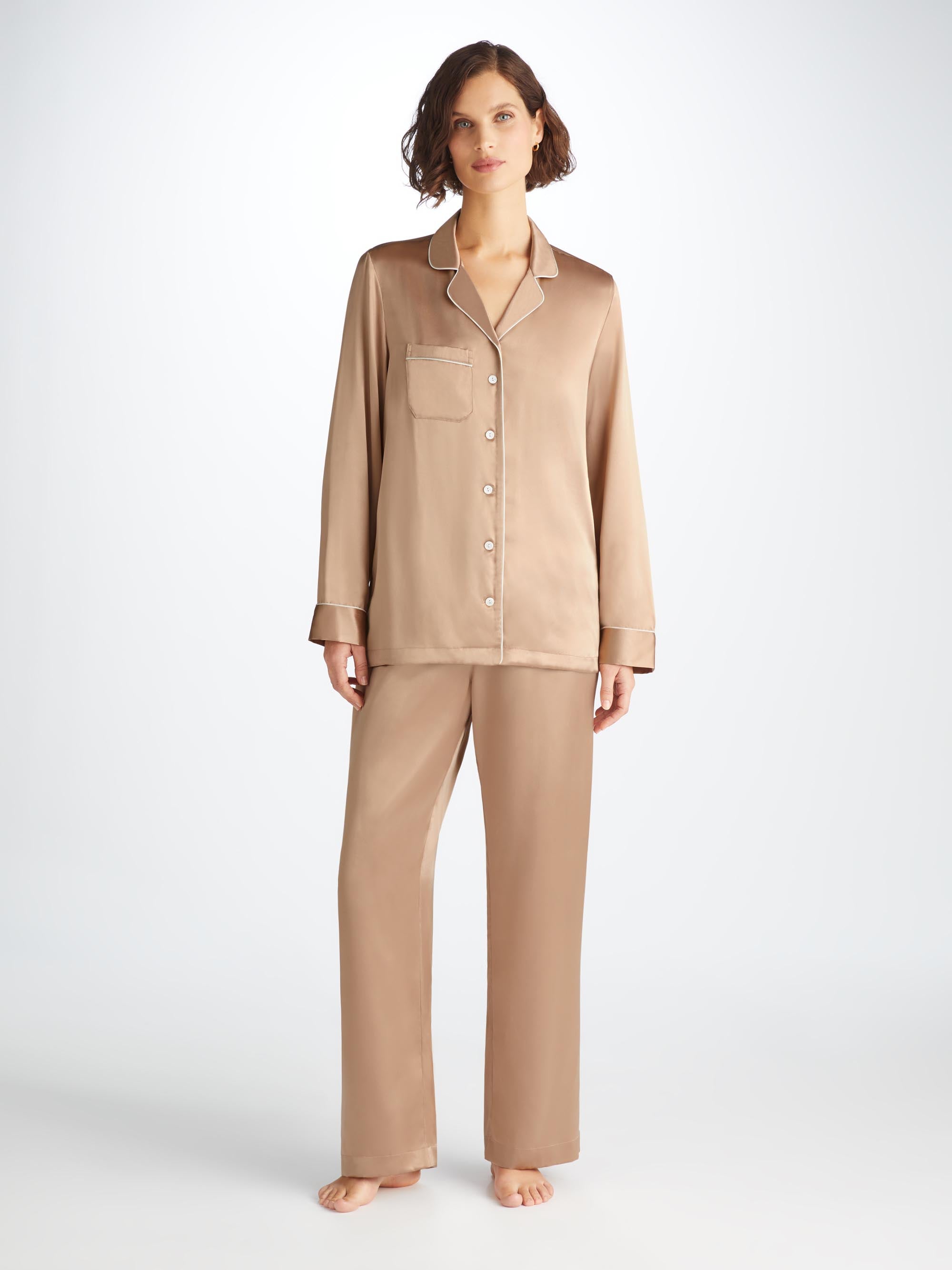 Women's Pajamas Bailey Silk Satin Bronze