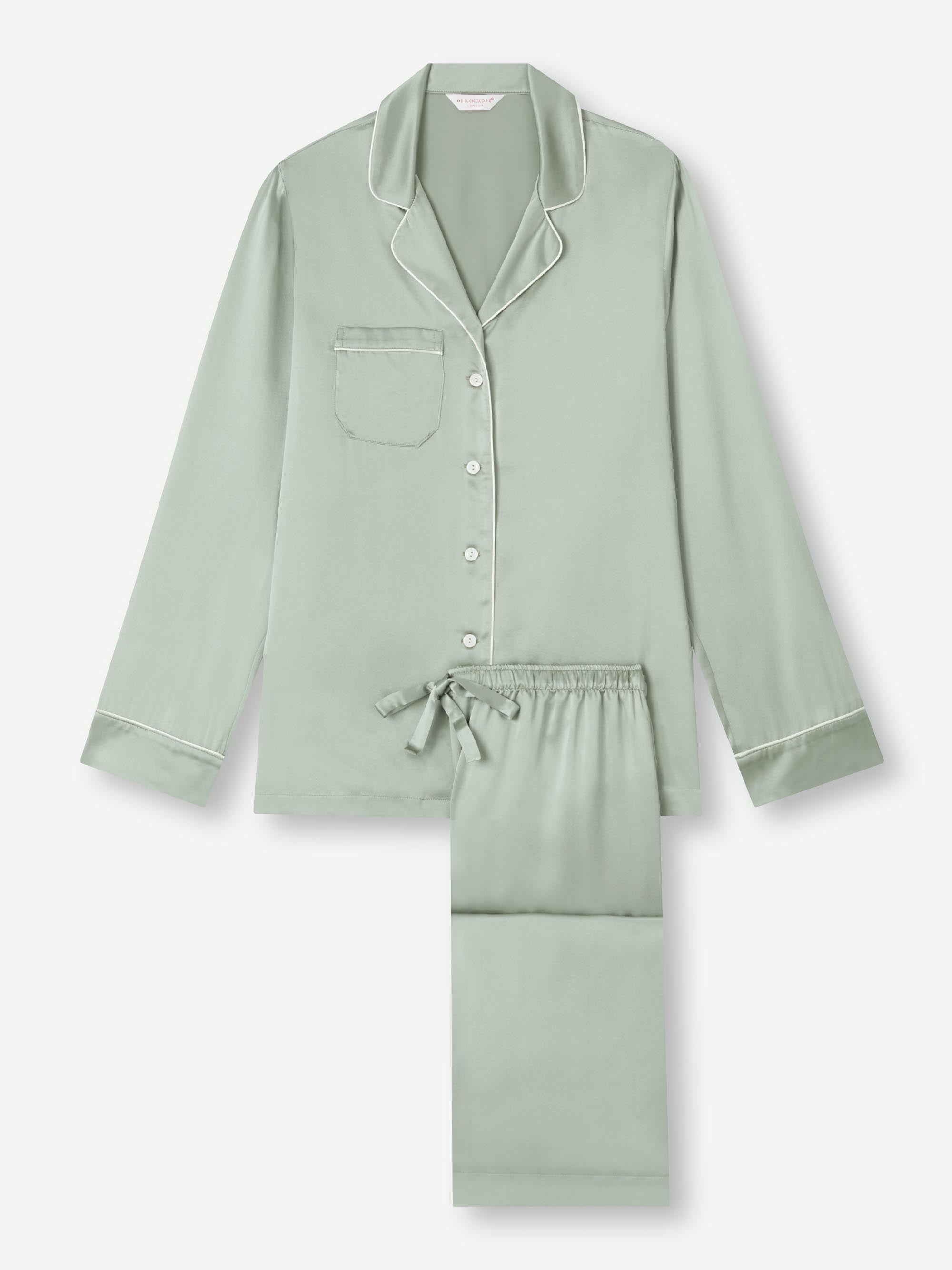 Women's Pajamas Bailey Silk Satin Sage