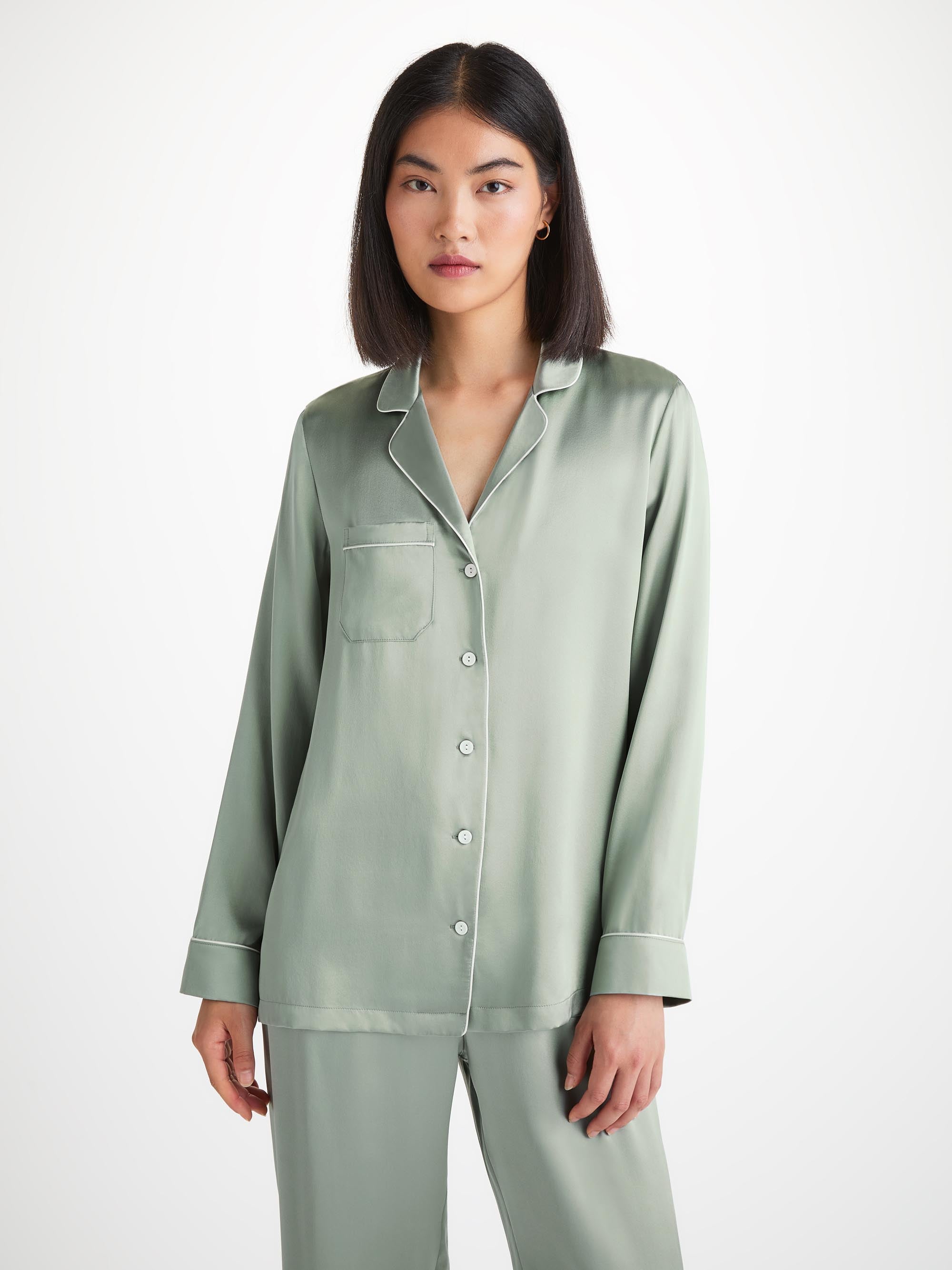 Women's Pyjamas Bailey Silk Satin Sage