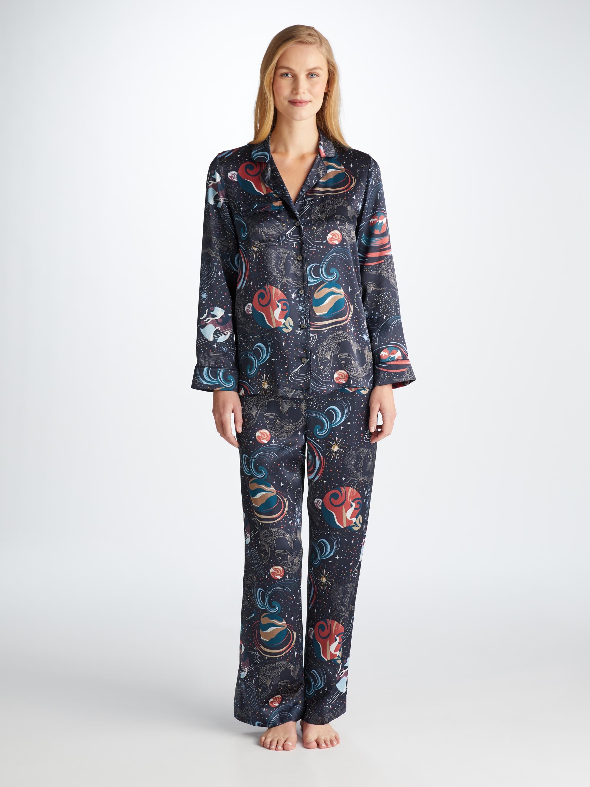 Women's Pyjamas Brindisi 105 Silk Satin Navy