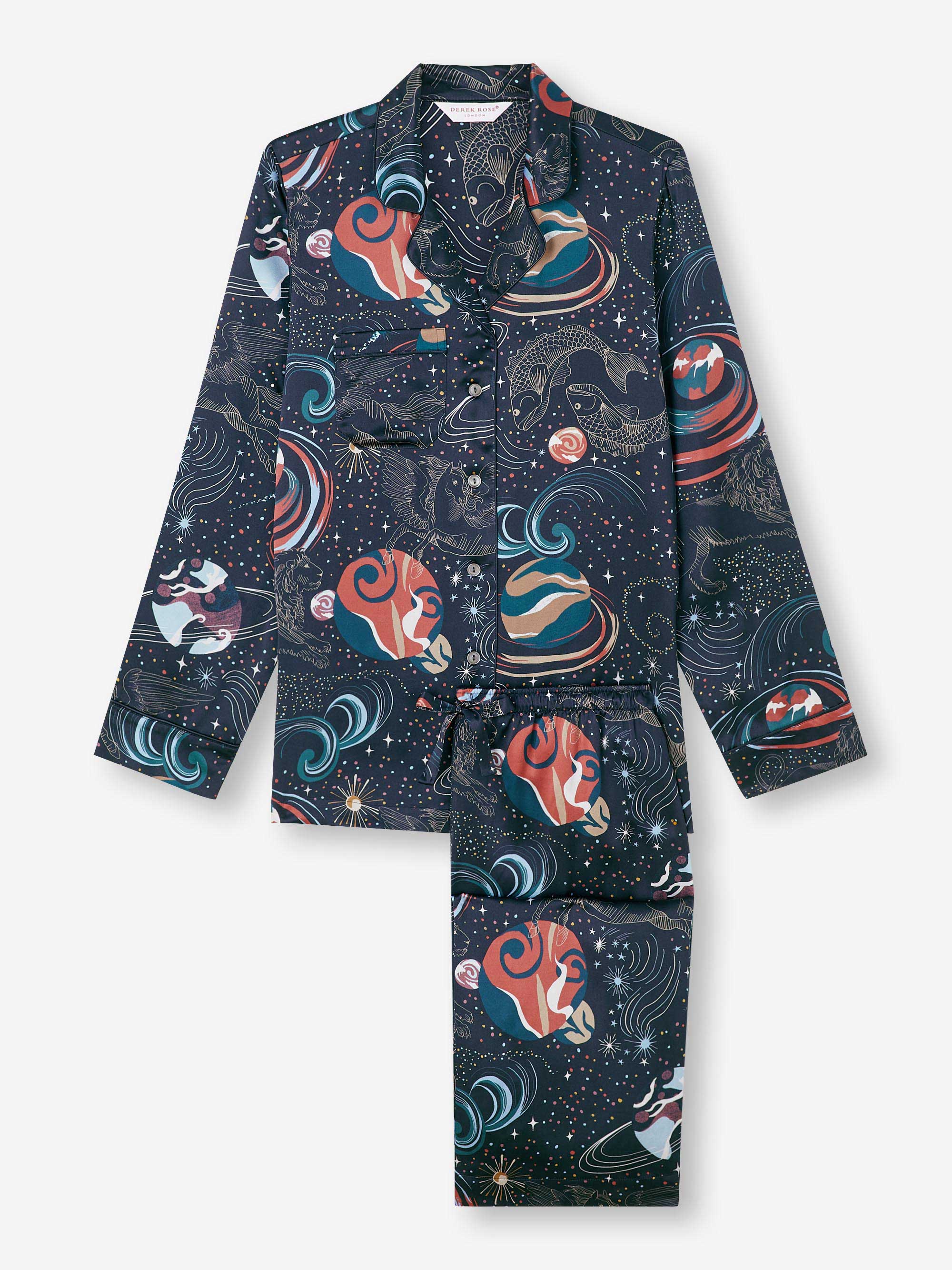Women's Pajamas Brindisi 105 Silk Satin Navy