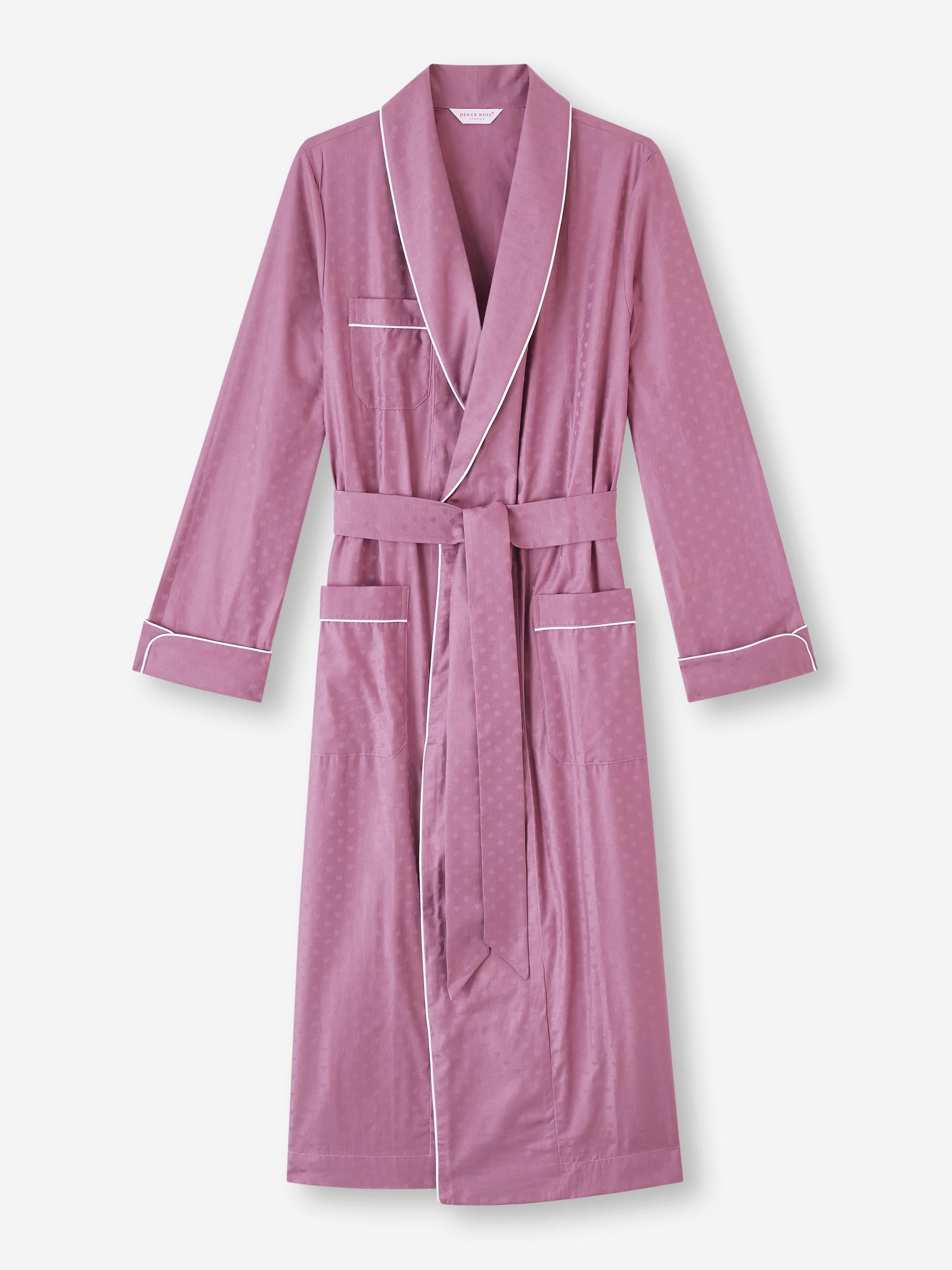 Women's Long Robe Kate 10 Cotton Jacquard Purple