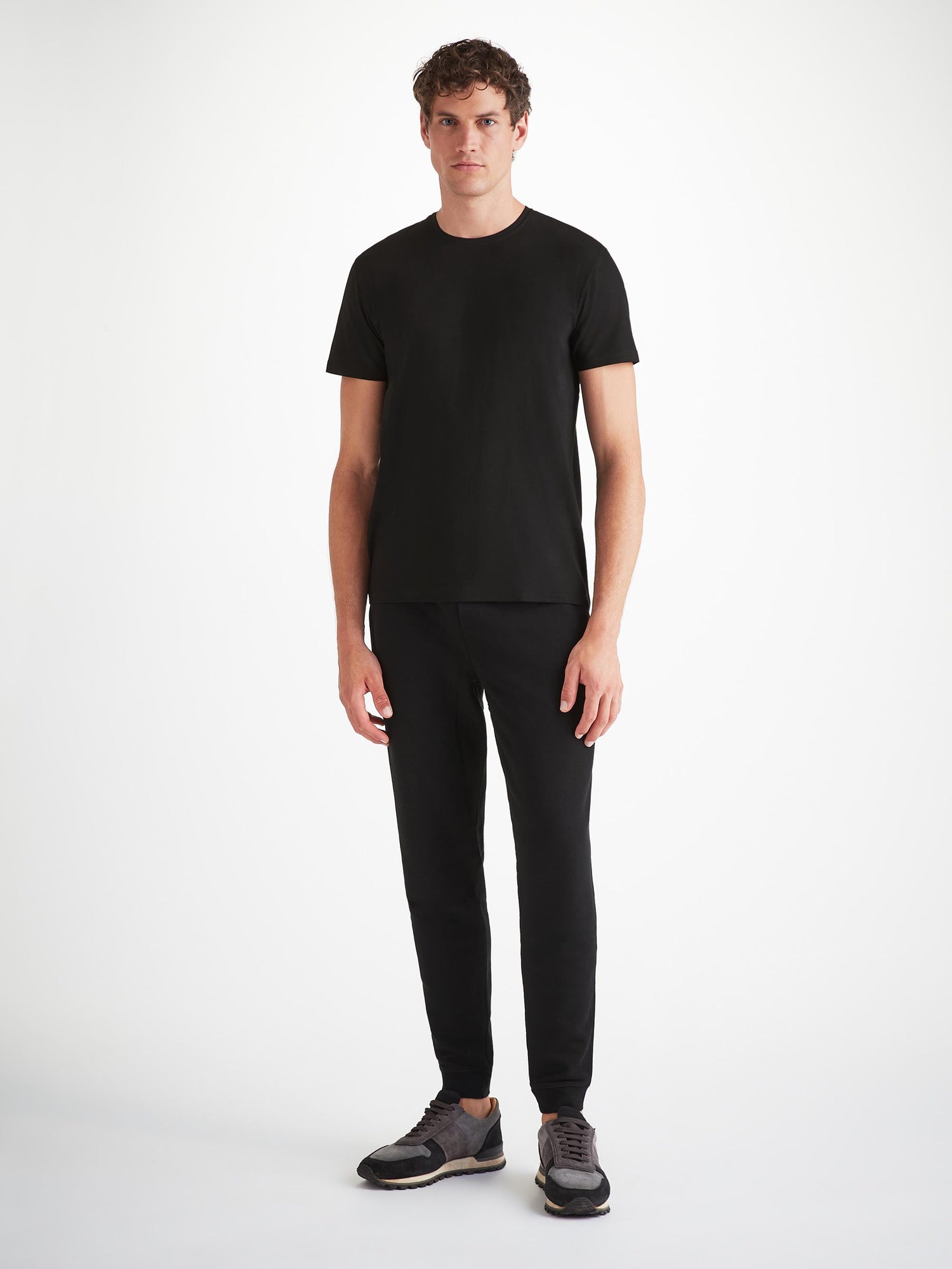 Mens Short T-Shirt Basel Micro Modal Black | Derek Rose