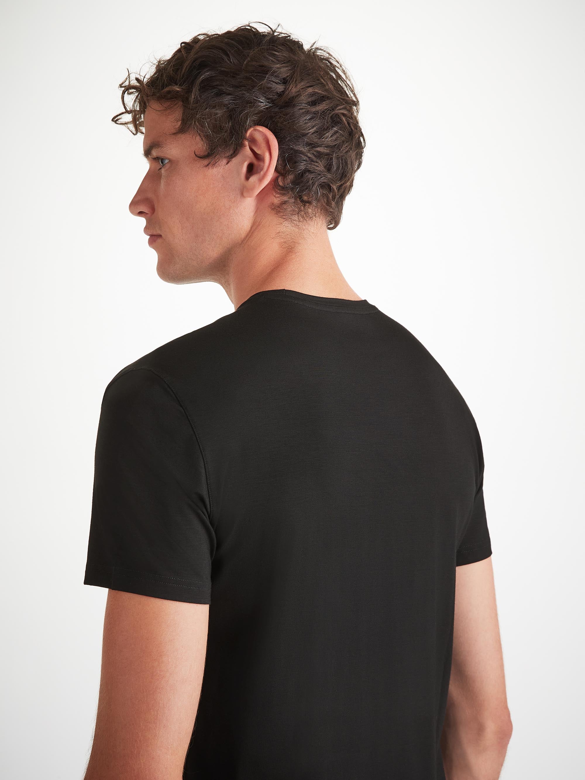 Men's T-Shirt Basel Micro Modal Stretch Black