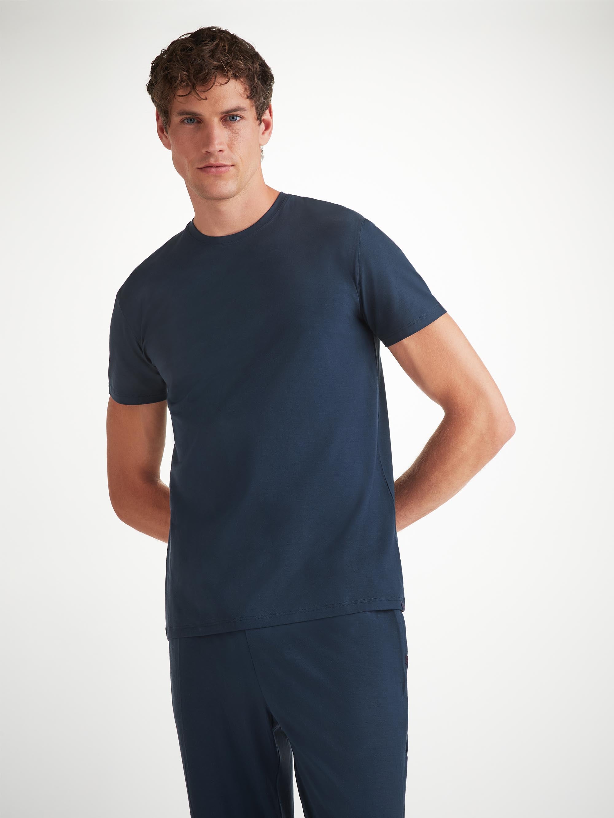 Men's T-Shirt Basel Micro Modal Stretch Navy