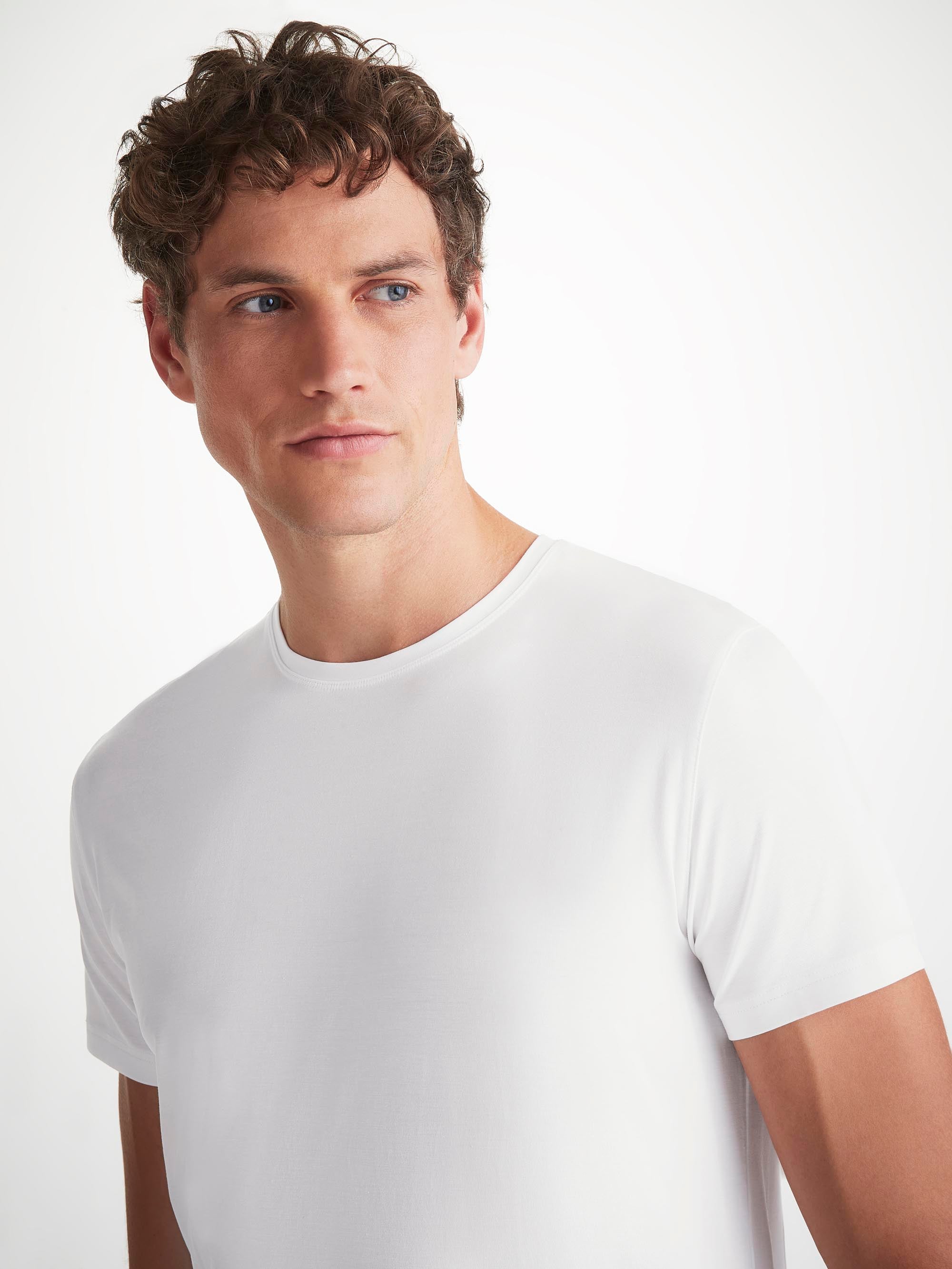 Men's T-Shirt Basel Micro Modal Stretch White