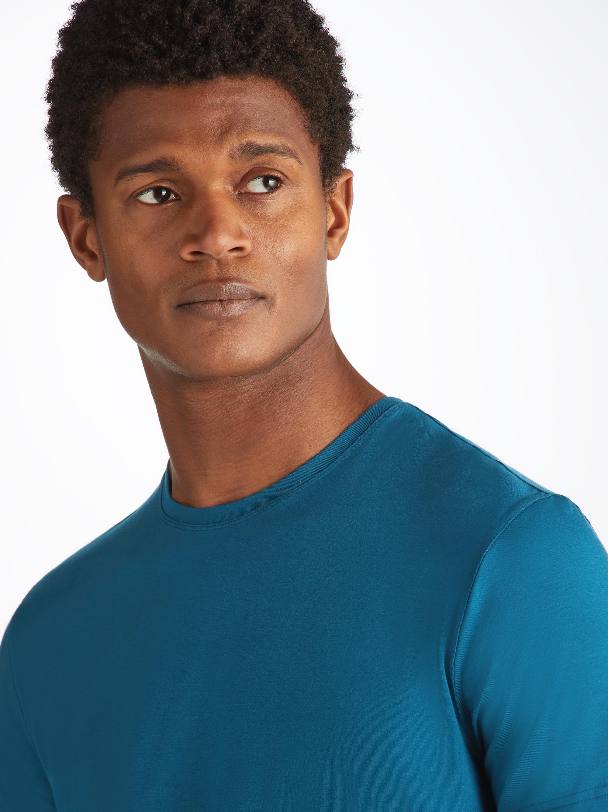 Men's T-Shirt Basel Micro Modal Stretch Poseidon Blue