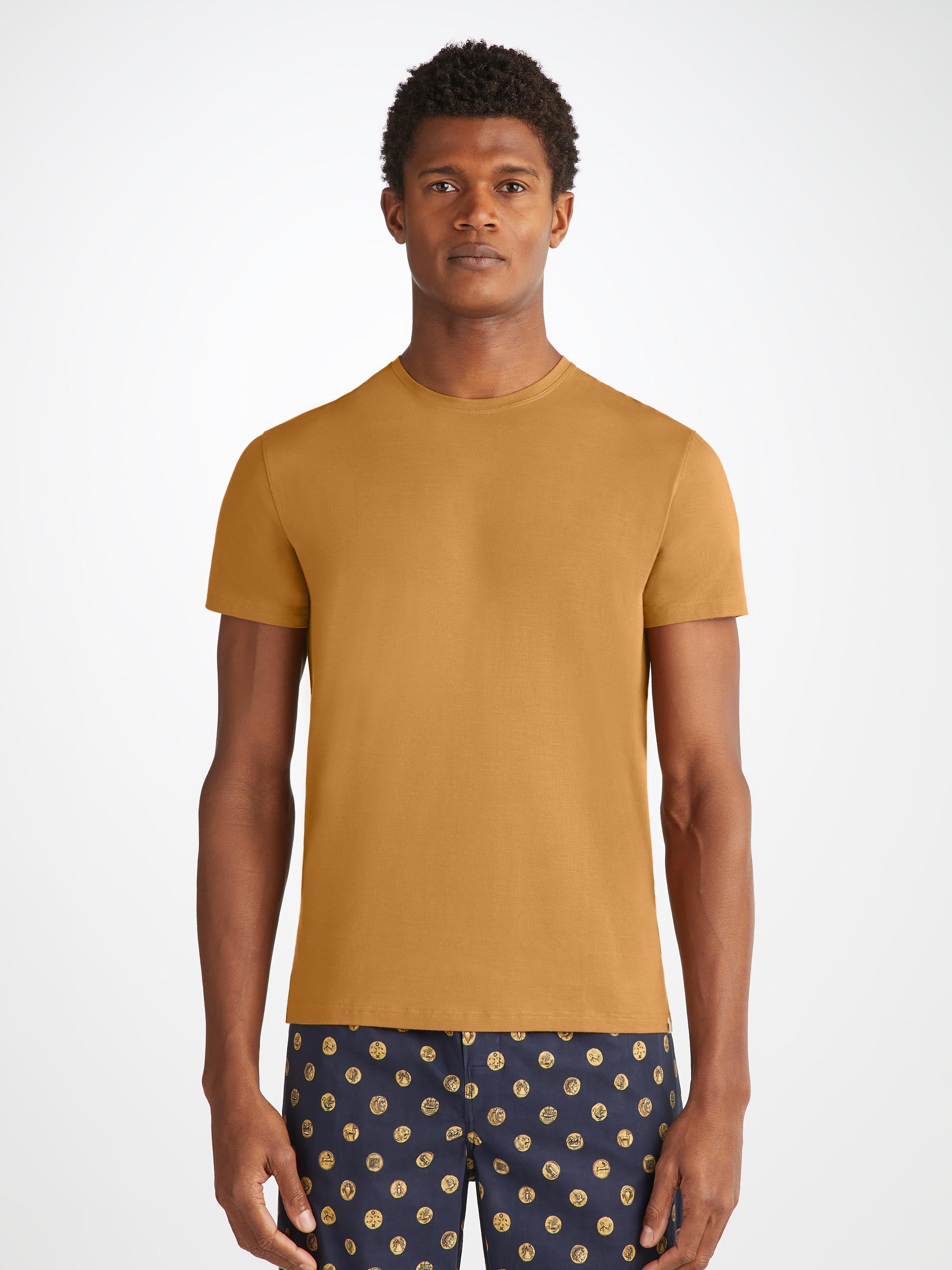 Men's T-Shirt Basel Micro Modal Stretch Gold