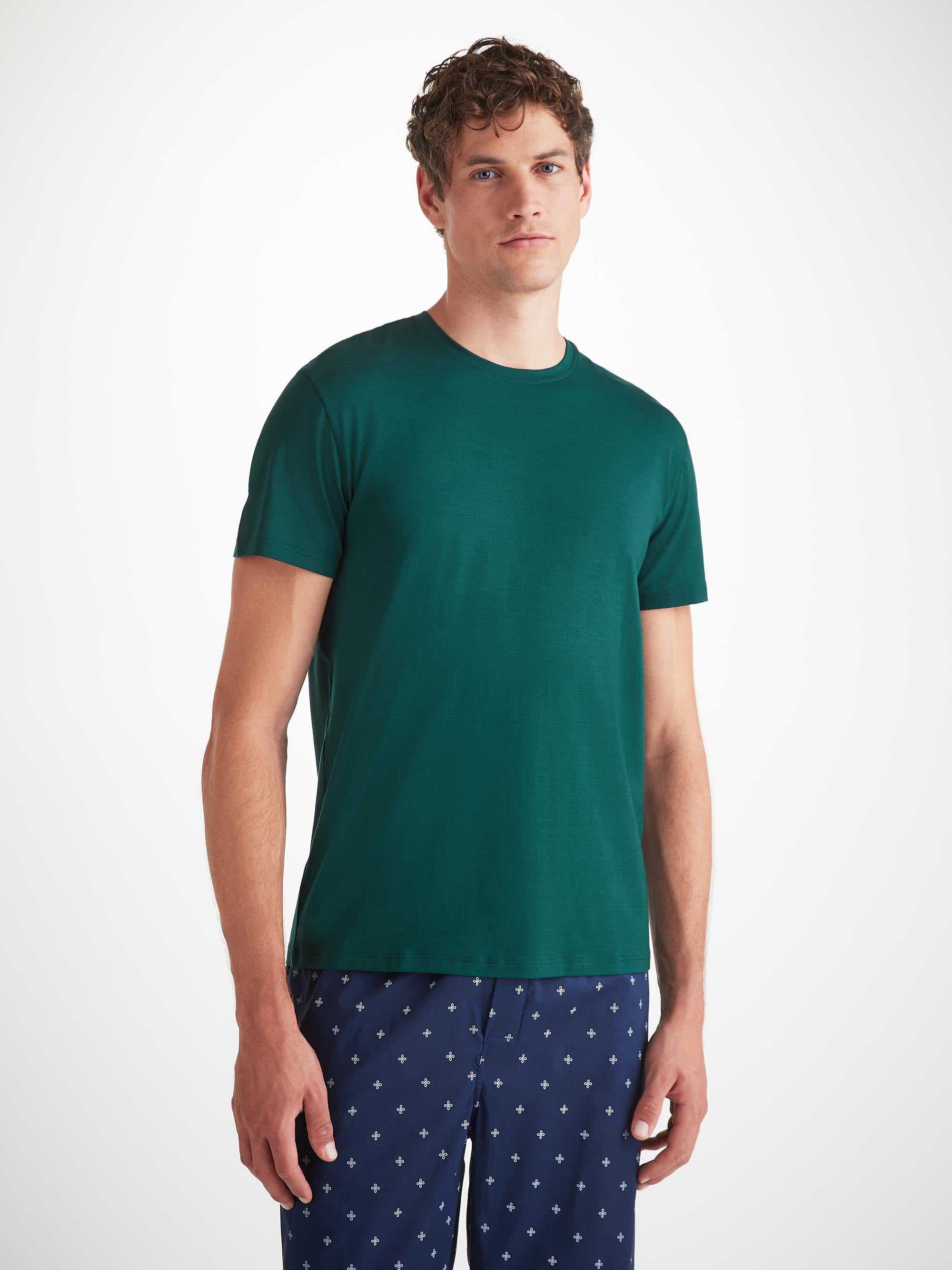 Men's T-Shirt Basel Micro Modal Stretch Pine Green