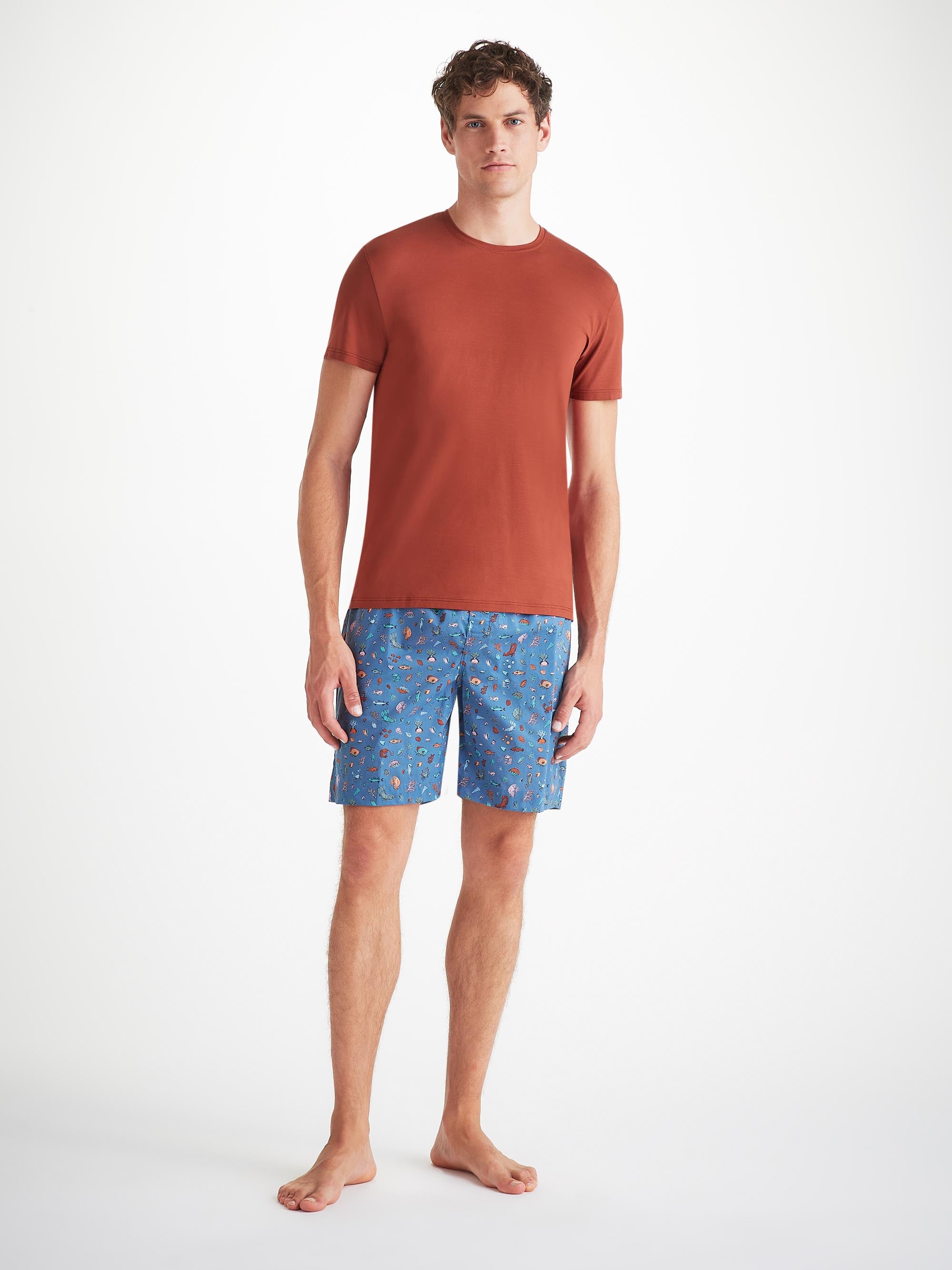 Men's T-Shirt Basel Micro Modal Stretch Rust Red