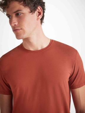 Men's T-Shirt Basel Micro Modal Stretch Rust Red