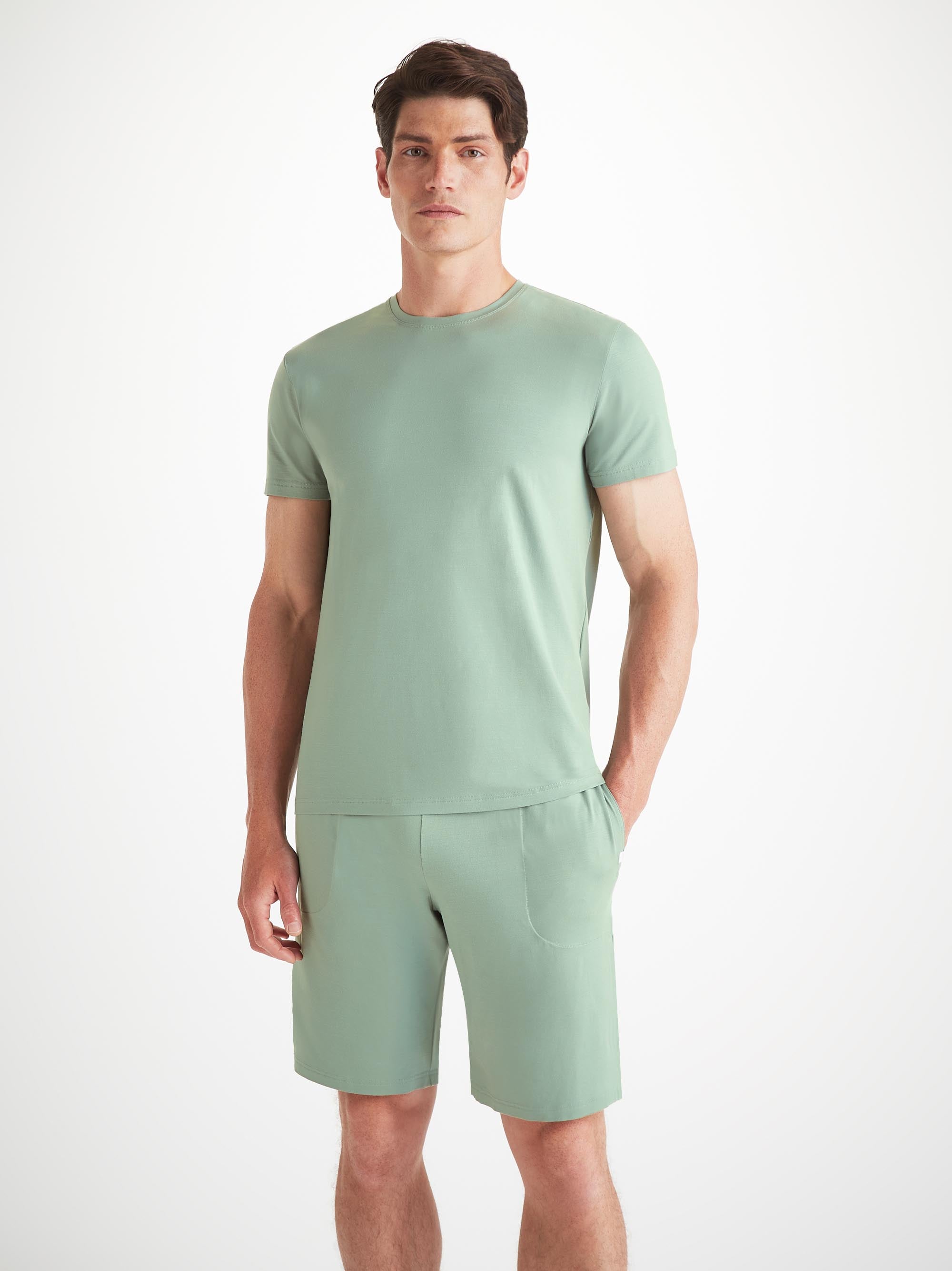 Men's T-Shirt Basel Micro Modal Stretch Eucalyptus