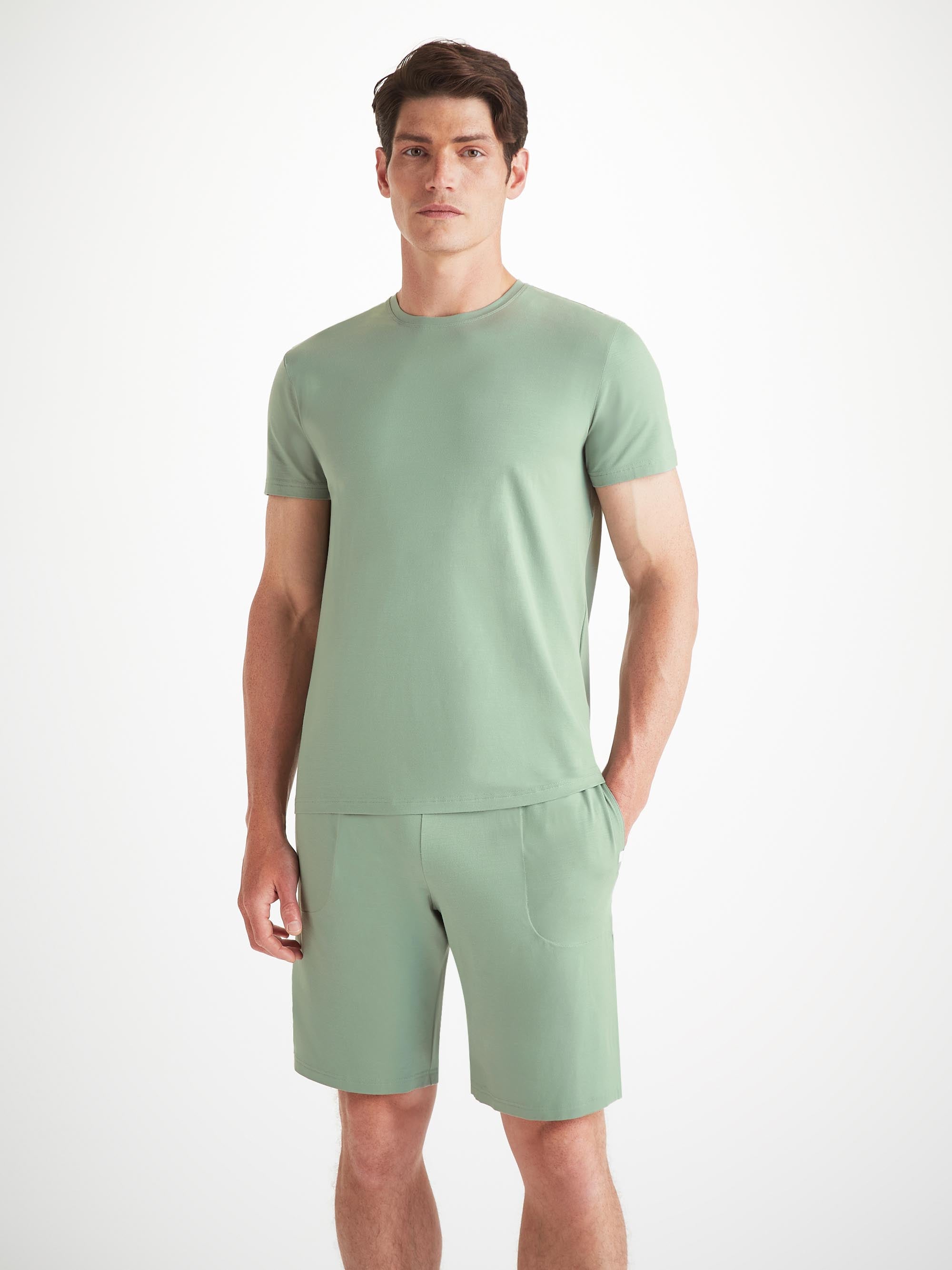 Men's T-Shirt Basel Micro Modal Stretch Eucalyptus