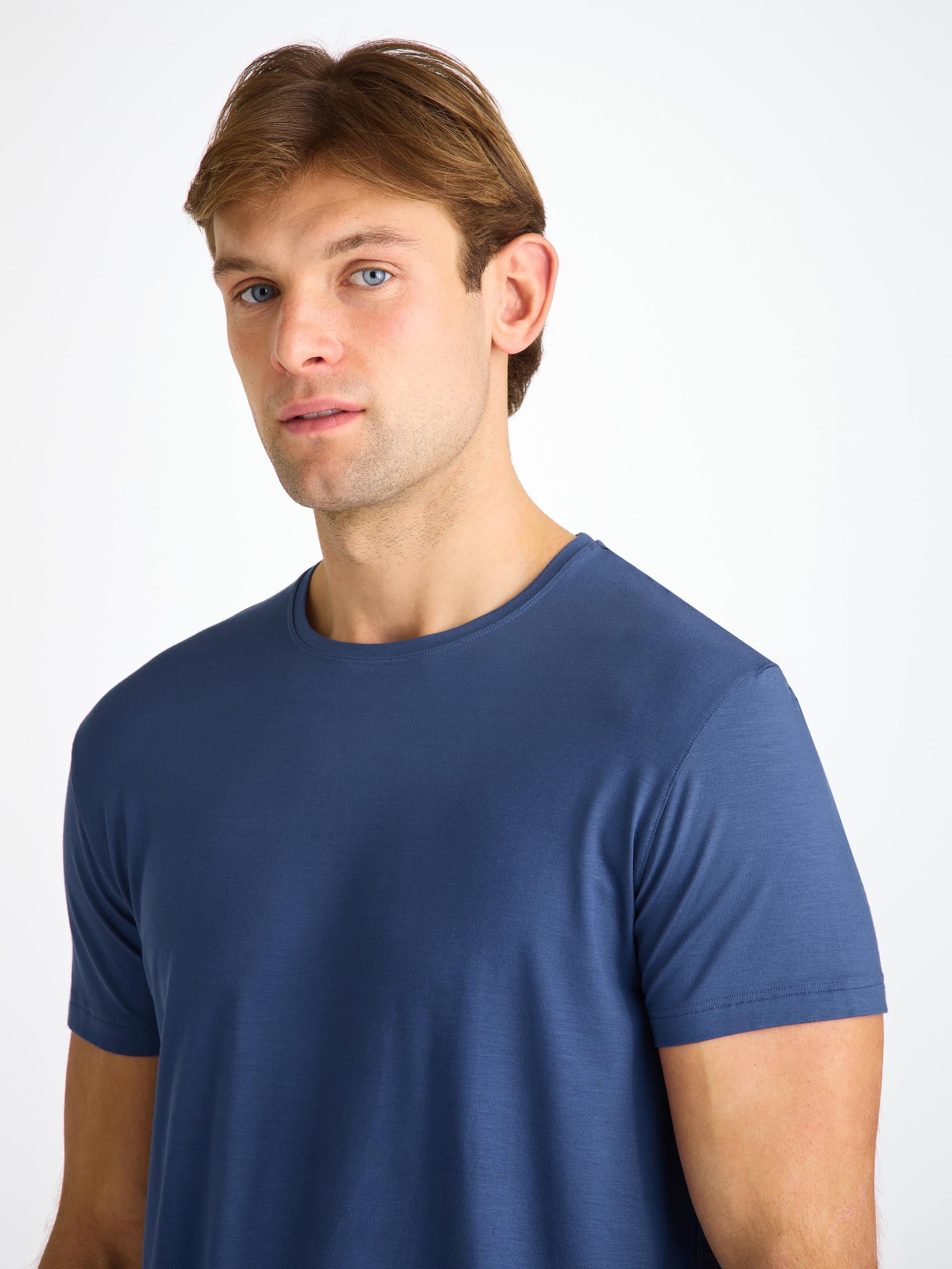 Men's T-Shirt Basel Micro Modal Stretch Sapphire