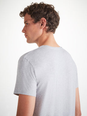 Men's T-Shirt Ethan Micro Modal Stretch Silver Marl