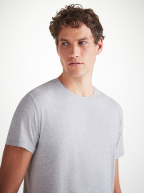 Men's T-Shirt Ethan Micro Modal Stretch Silver Marl