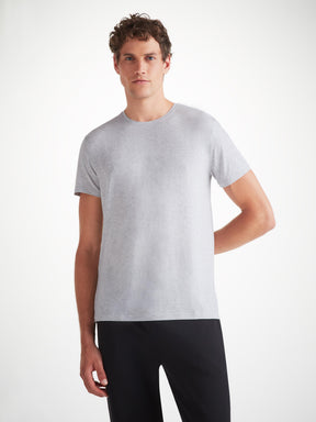 Men's T-Shirt Ethan Micro Modal Stretch Silver Marl