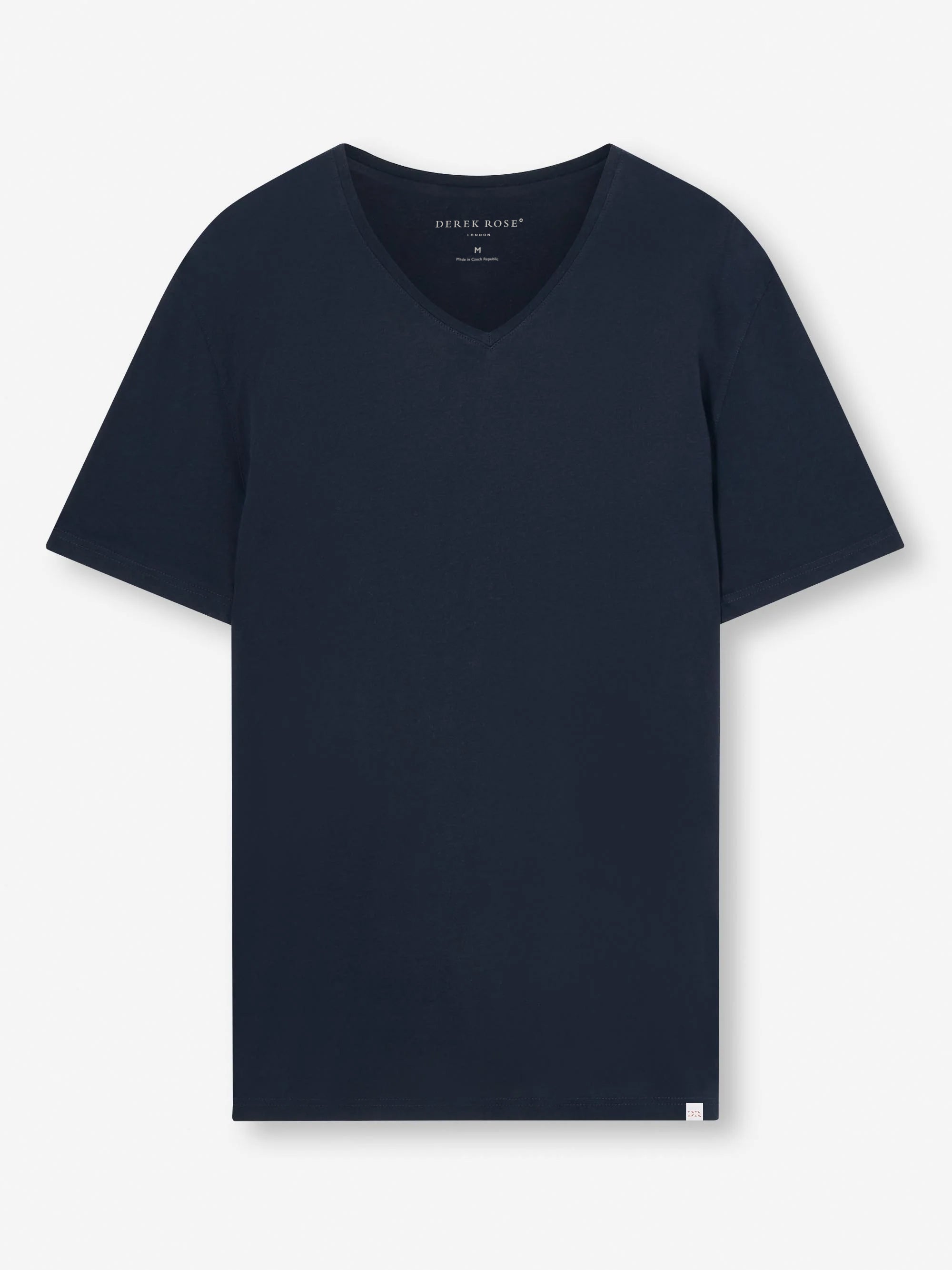 Men's V-Neck T-Shirt Riley Pima Cotton Navy