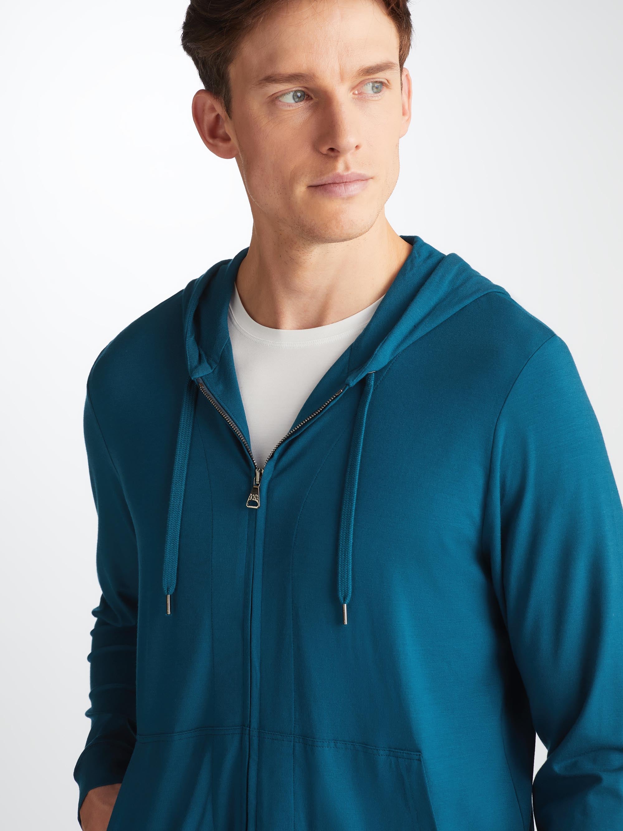 Men's Hoodie Basel Micro Modal Stretch Poseidon Blue