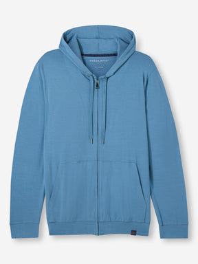 Men's Hoodie Basel Micro Modal Stretch Steel Blue