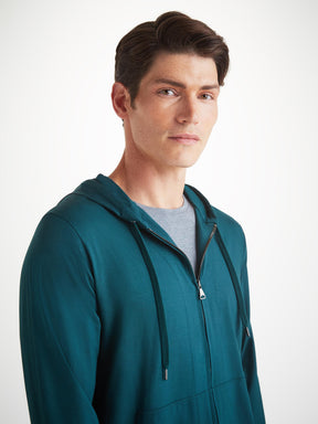 Men's Hoodie Basel Micro Modal Stretch Pine Green