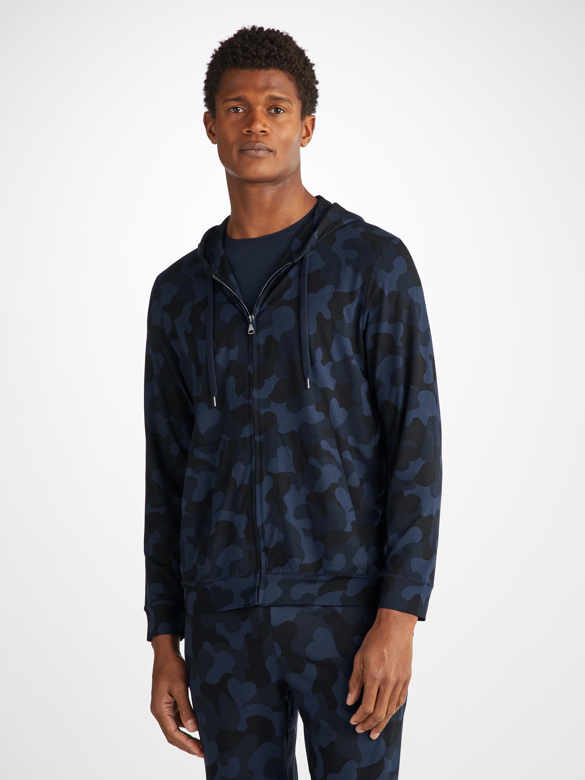 Men's Hoodie London 11 Micro Modal Navy