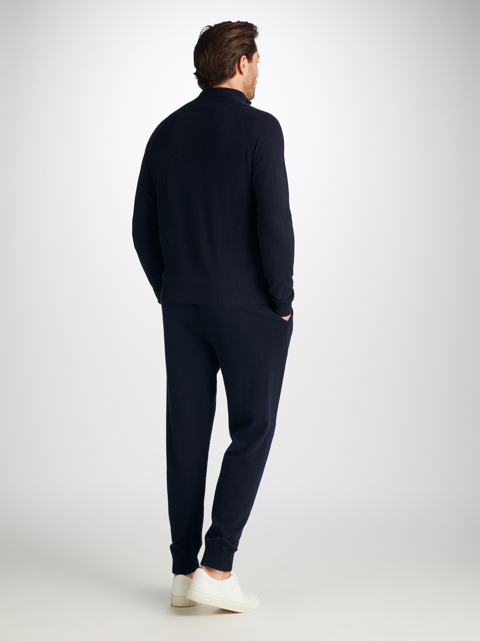 Men's Finley Half-Zip Cashmere Navy Set