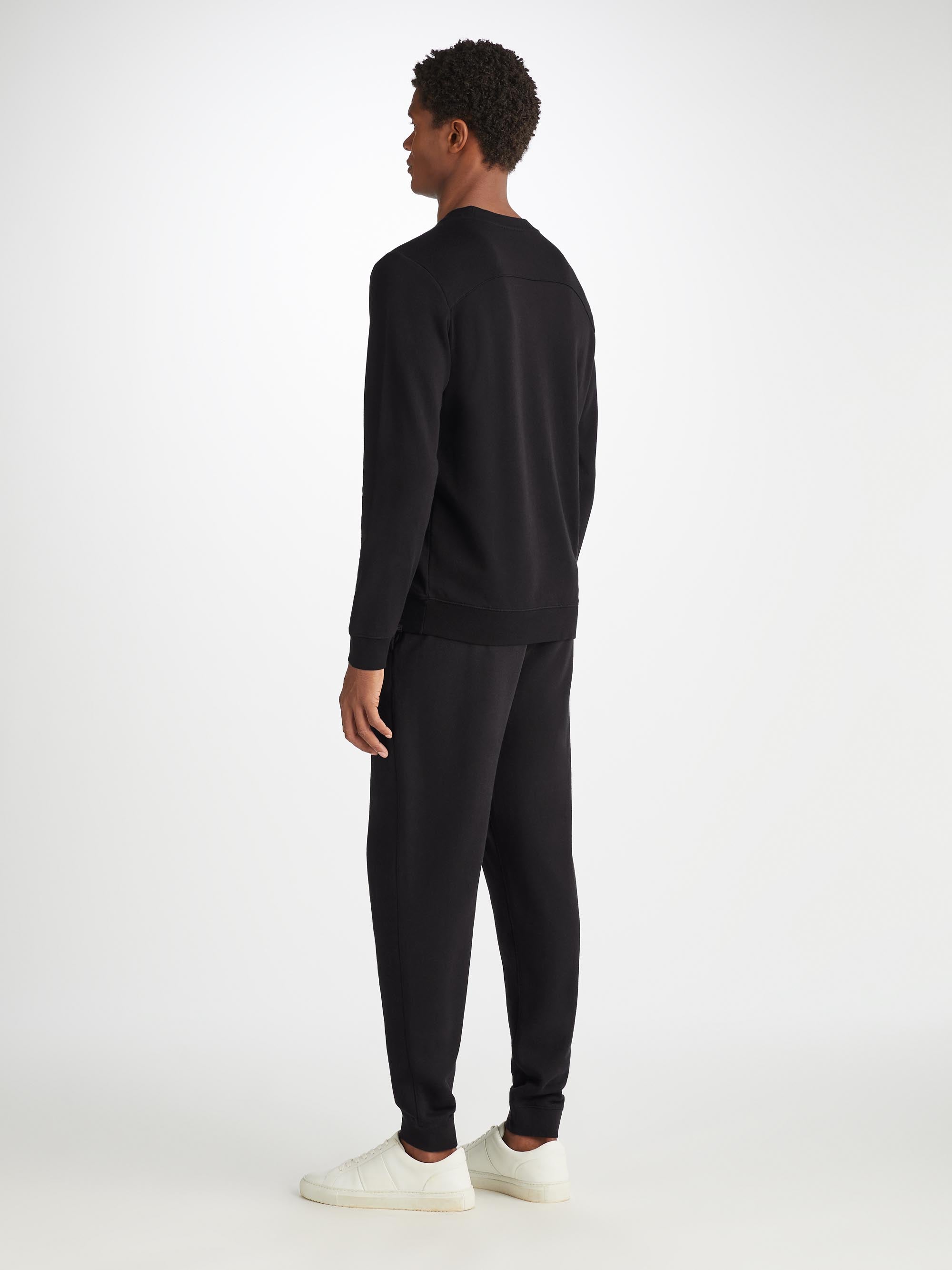 Men's Sweatshirt and Sweatpants Quinn Cotton Modal Black