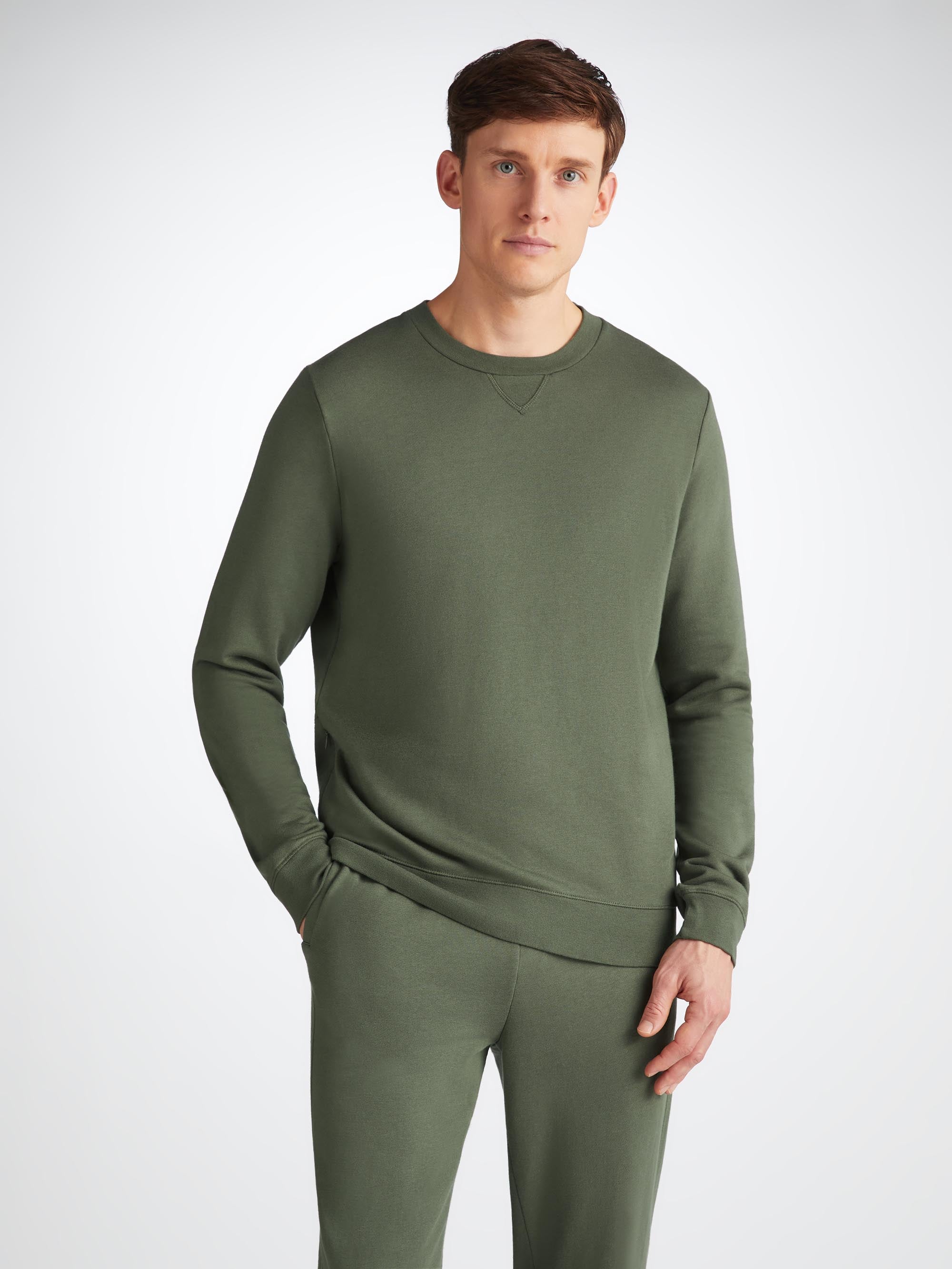 Men's Sweatshirt and Sweatpants Quinn Cotton Modal Soft Green