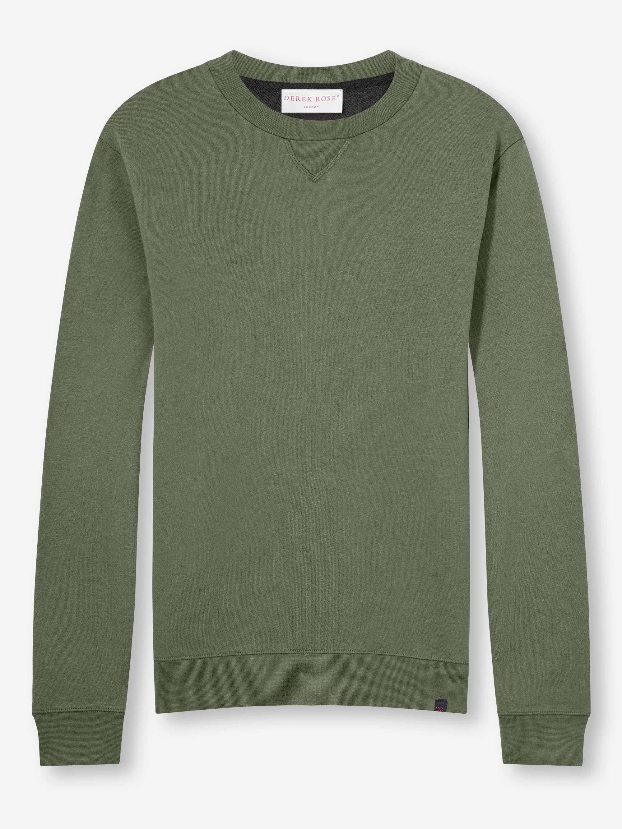 [[Men's Sweatshirt Quinn Cotton Modal Soft Green (Size)]]