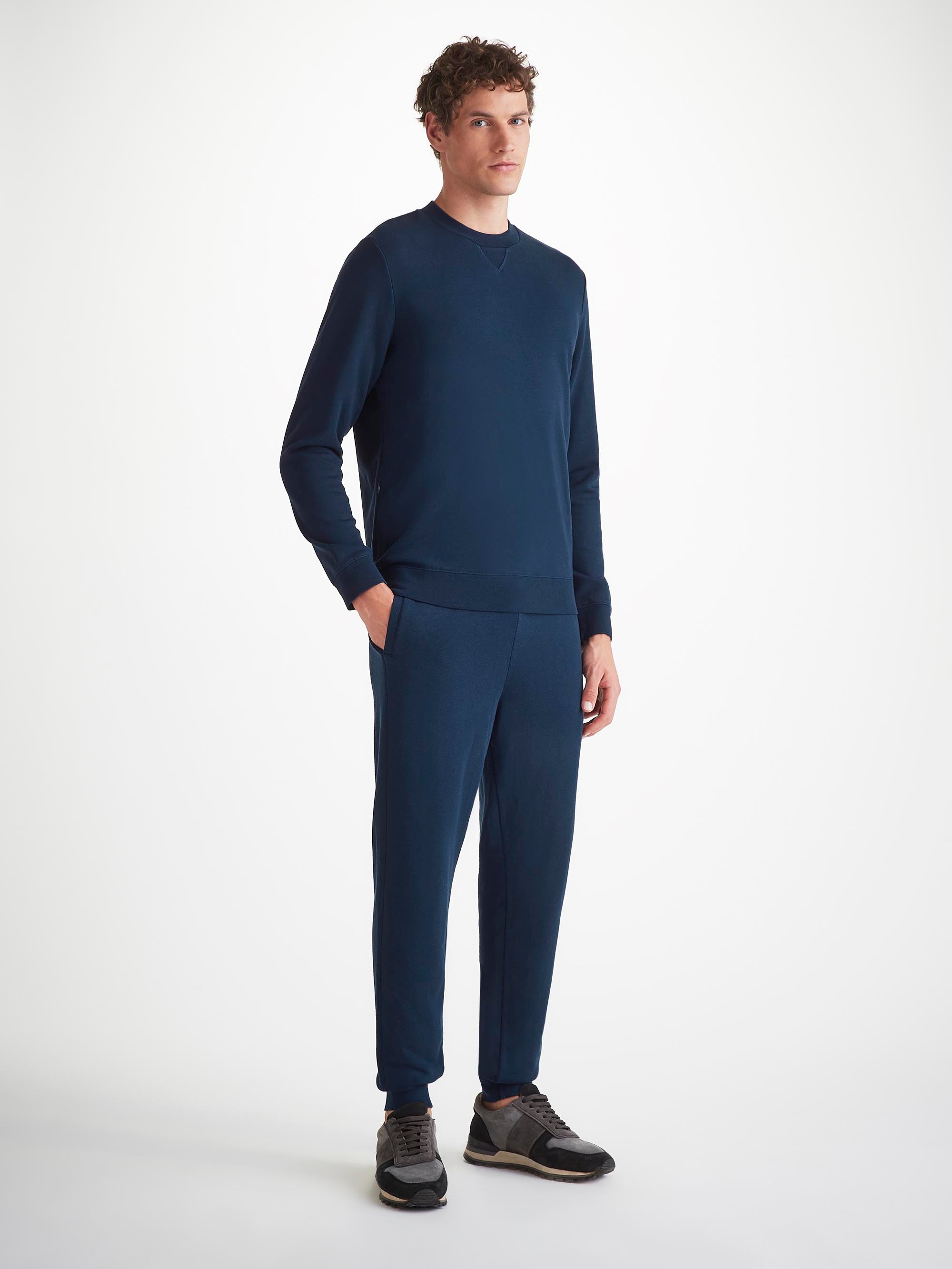 Men's Sweatshirt and Sweatpants Quinn Cotton Modal Navy