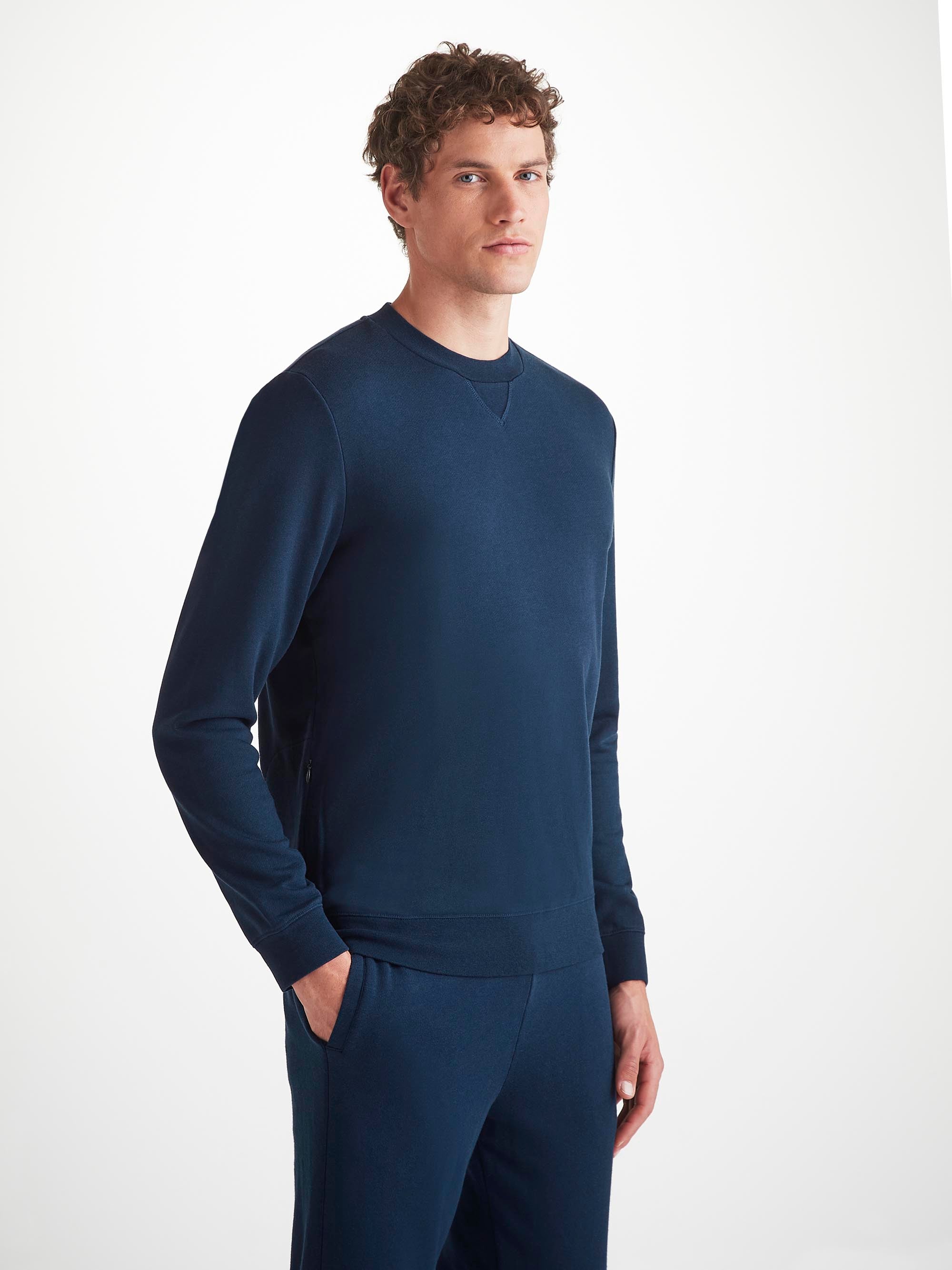 Men's Sweatshirt Quinn Cotton Modal Navy