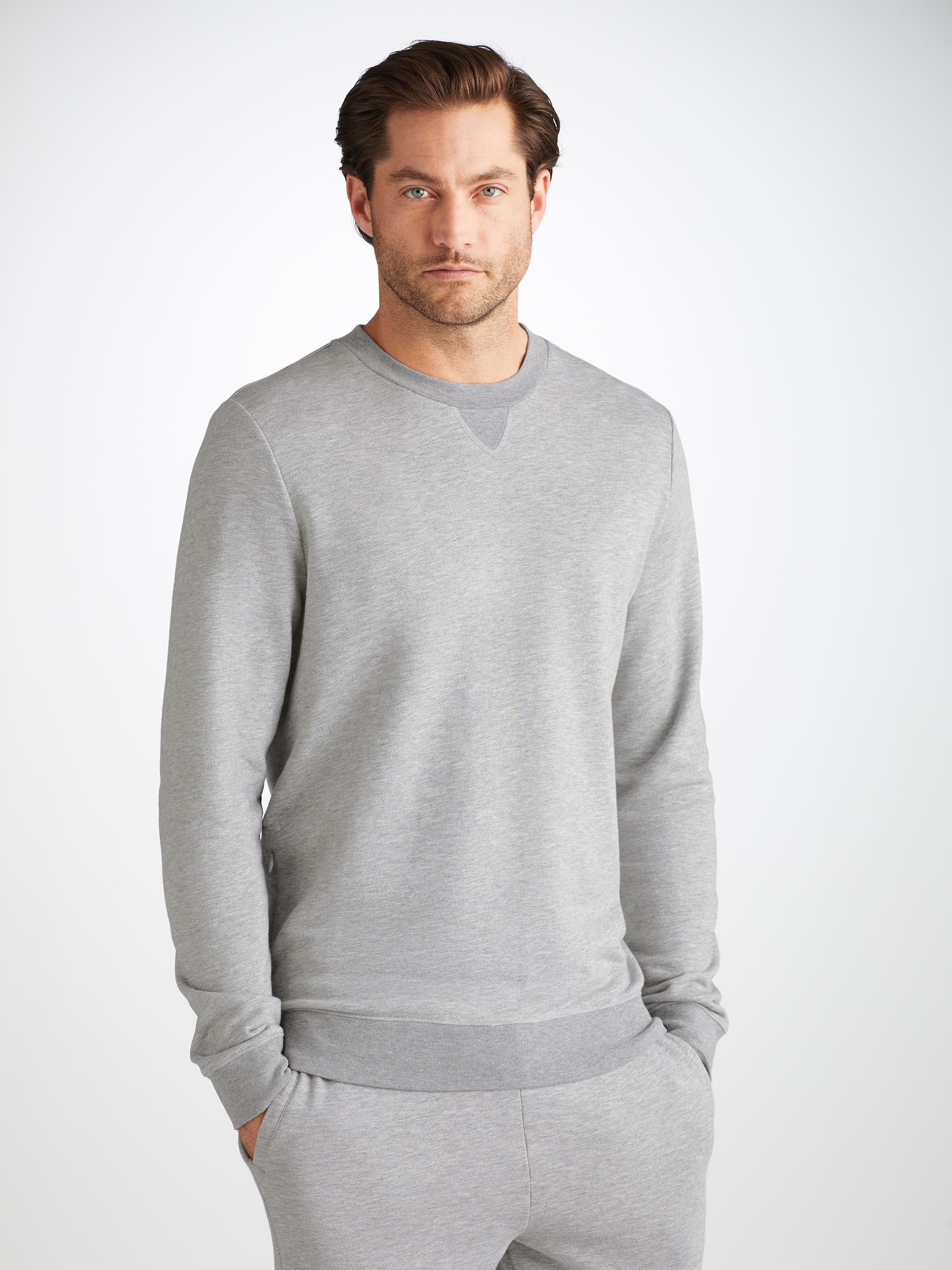 Men's Sweatshirt and Sweatpants Quinn Cotton Modal Silver