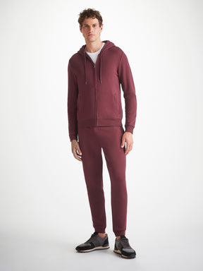 Men's Hoodie Quinn Cotton Modal Burgundy