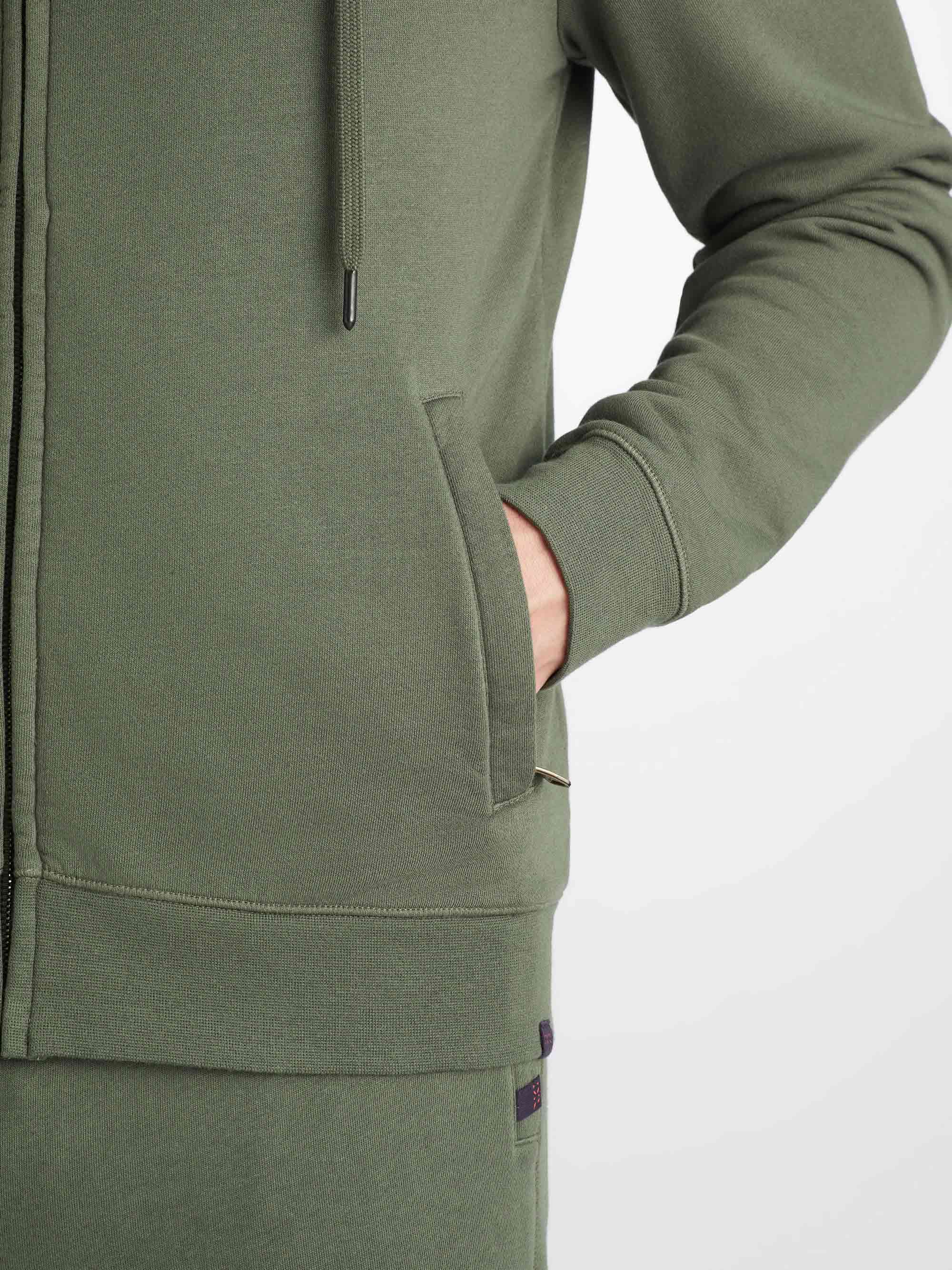 Men's Hoodie Quinn Cotton Modal Soft Green