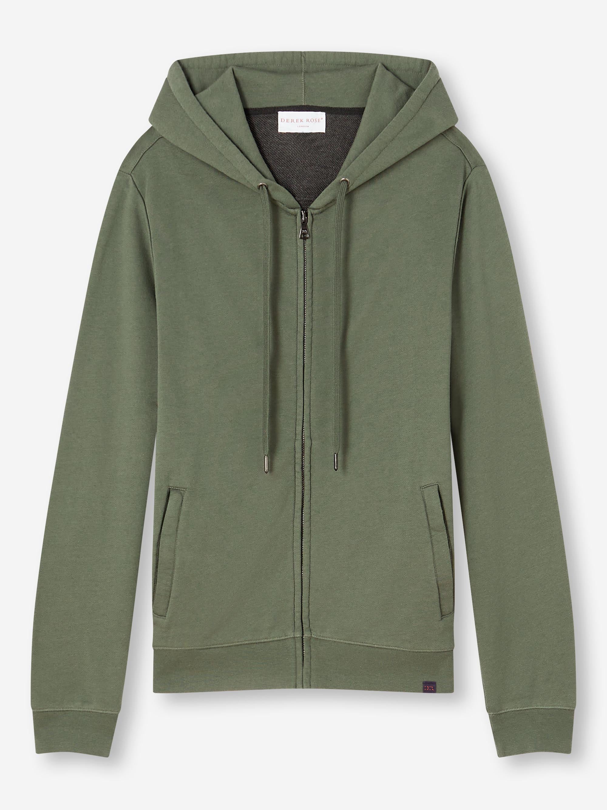 [[Men's Hoodie Quinn Cotton Modal Soft Green (Size)]]