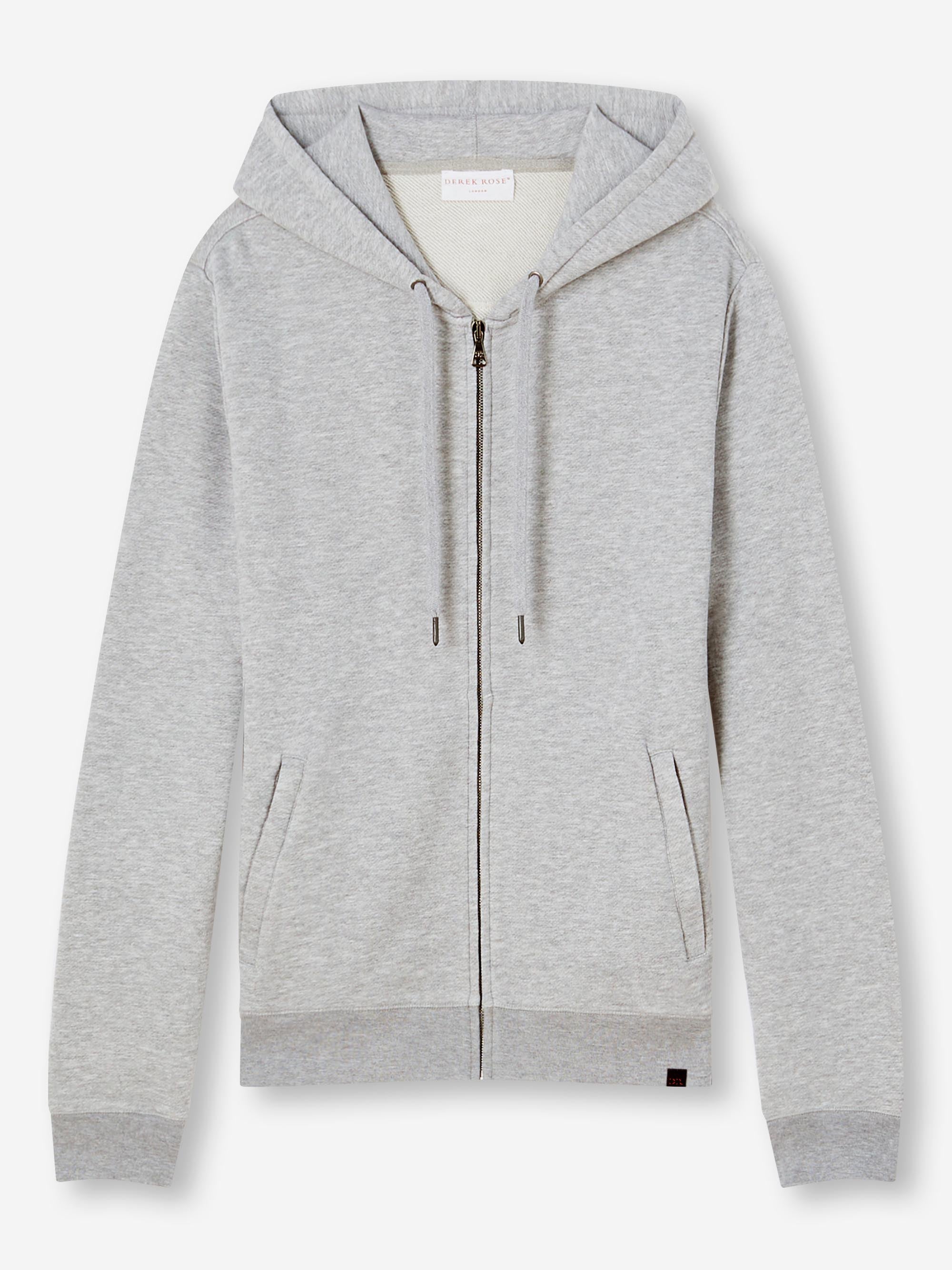 [[Men's Hoodie Quinn Cotton Modal Silver (Size)]]