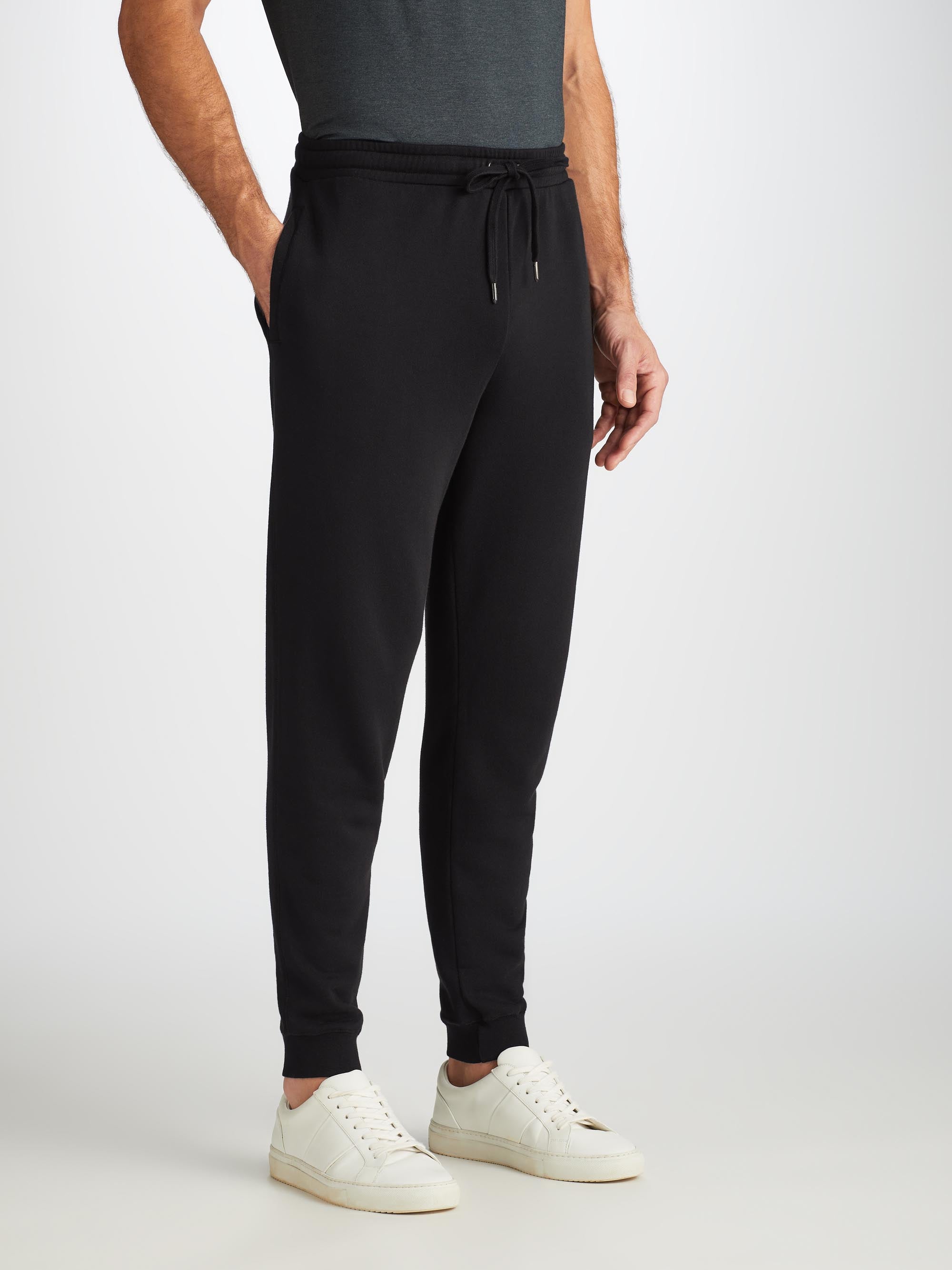 Men's Quinn Cotton Modal Hoodie and Sweatpants Black Set