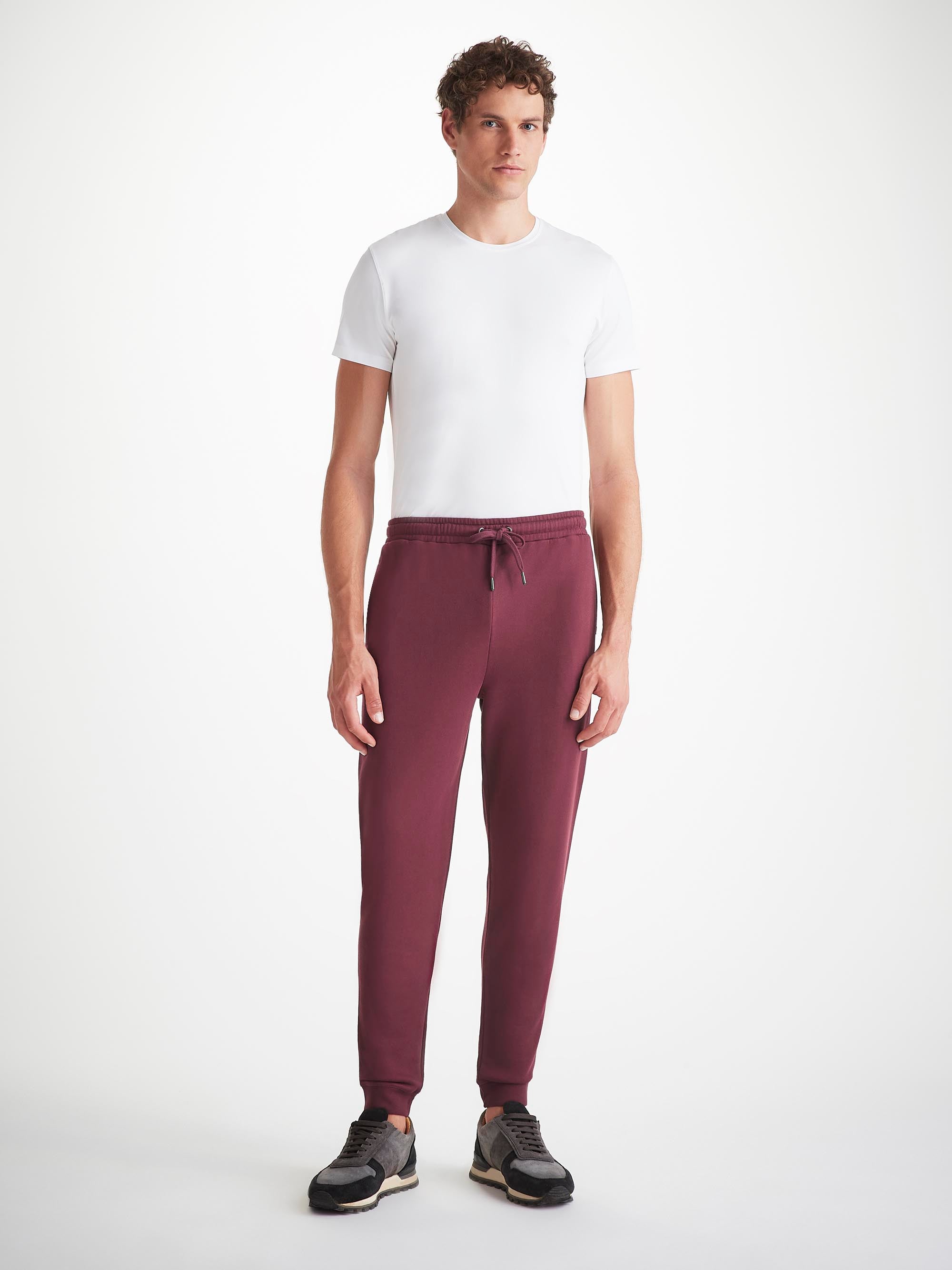 Men's Sweatpants Quinn Cotton Modal Burgundy