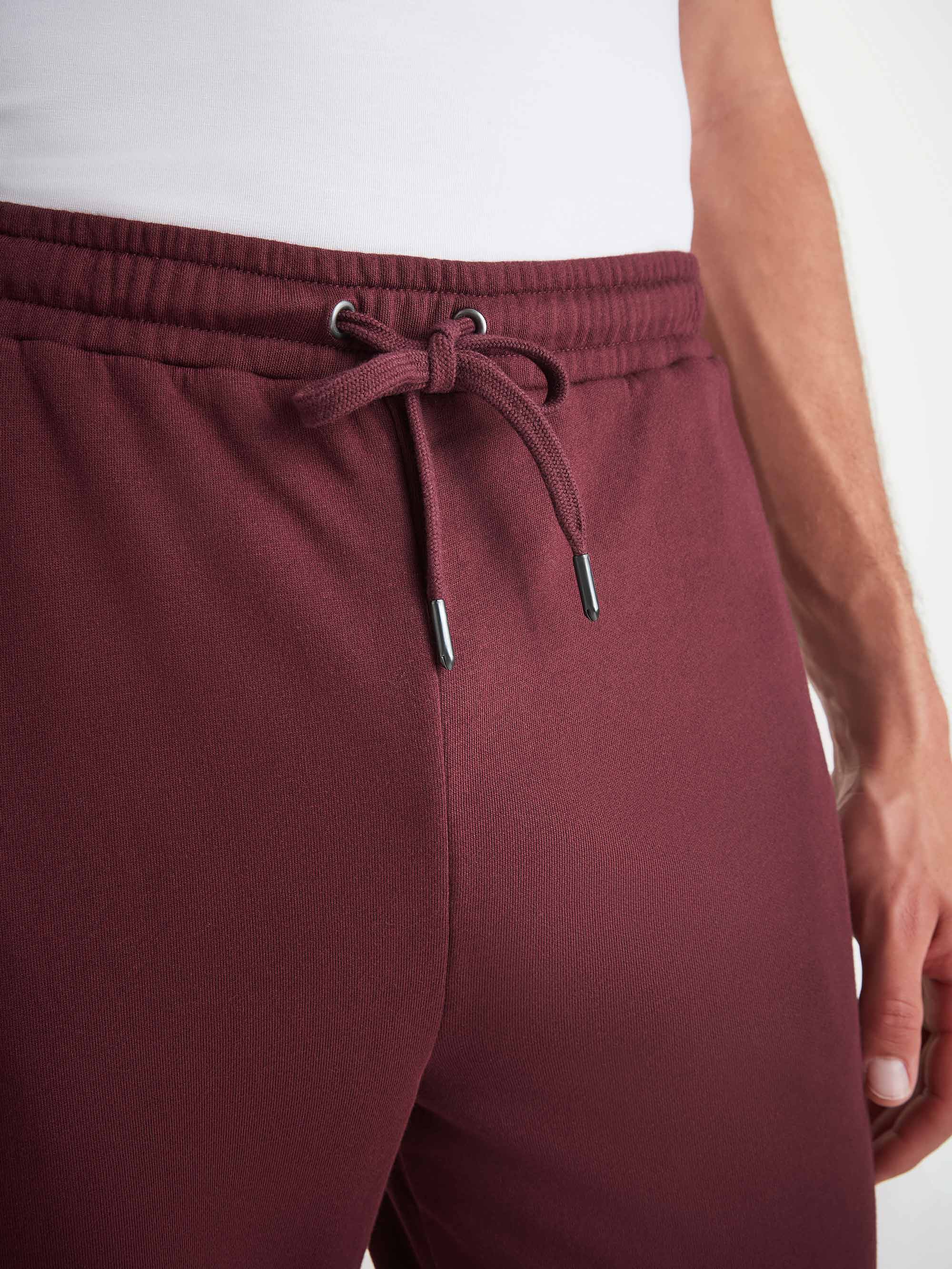 Men's Sweatpants Quinn Cotton Modal Burgundy