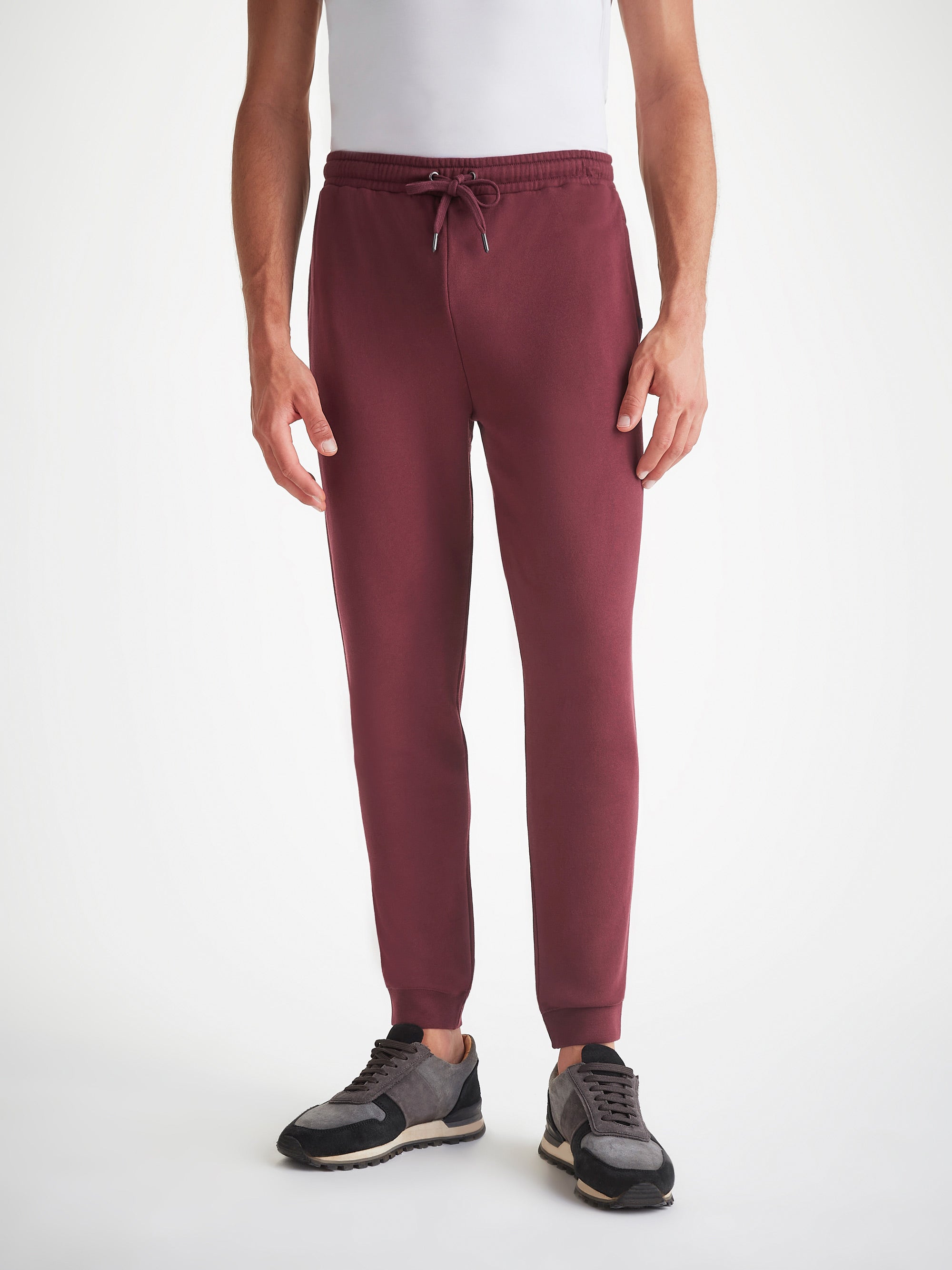 Men's Sweatpants Quinn Cotton Modal Burgundy