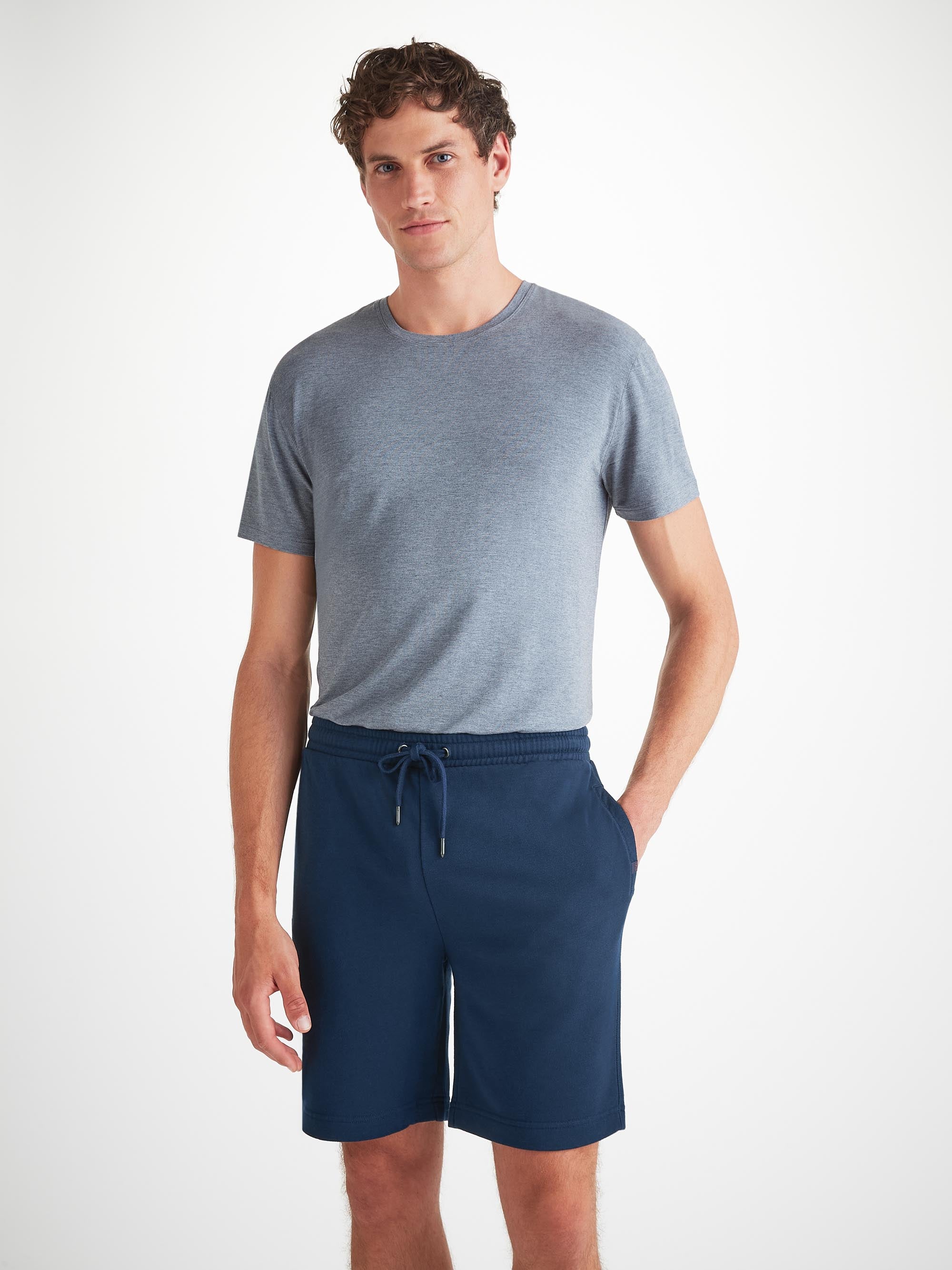 Men's Sweat Shorts Quinn Cotton Modal Navy