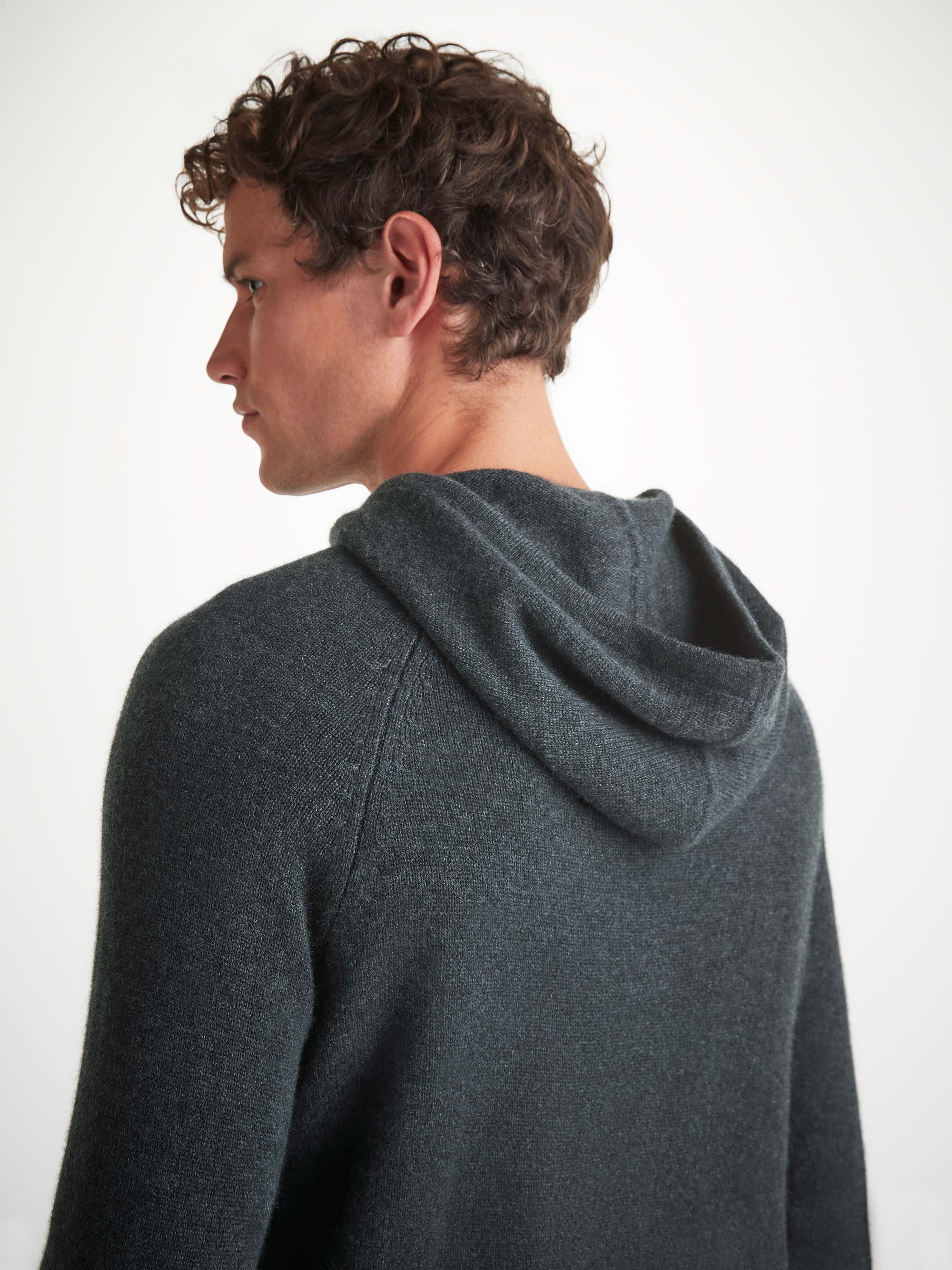 Men's Pullover Hoodie Dominic Cashmere Charcoal