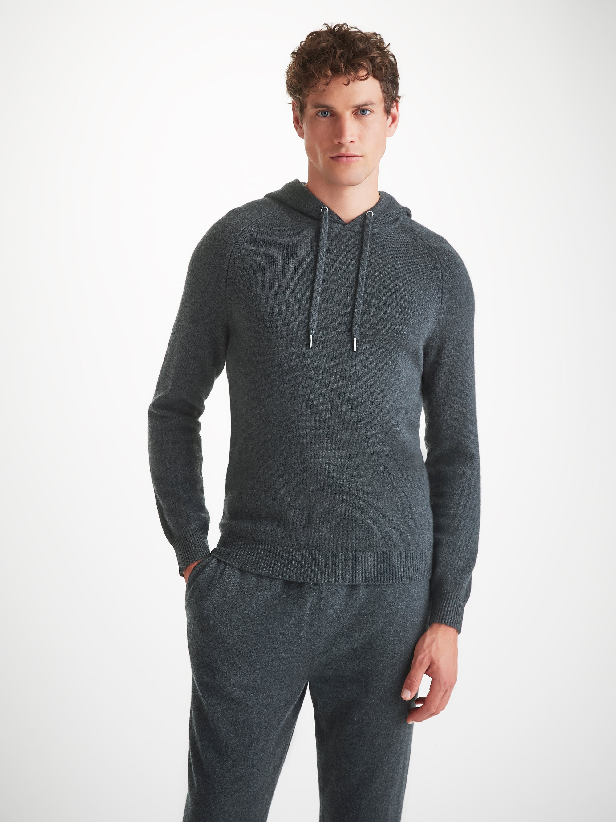 Men's Pullover Hoodie Dominic Cashmere Charcoal