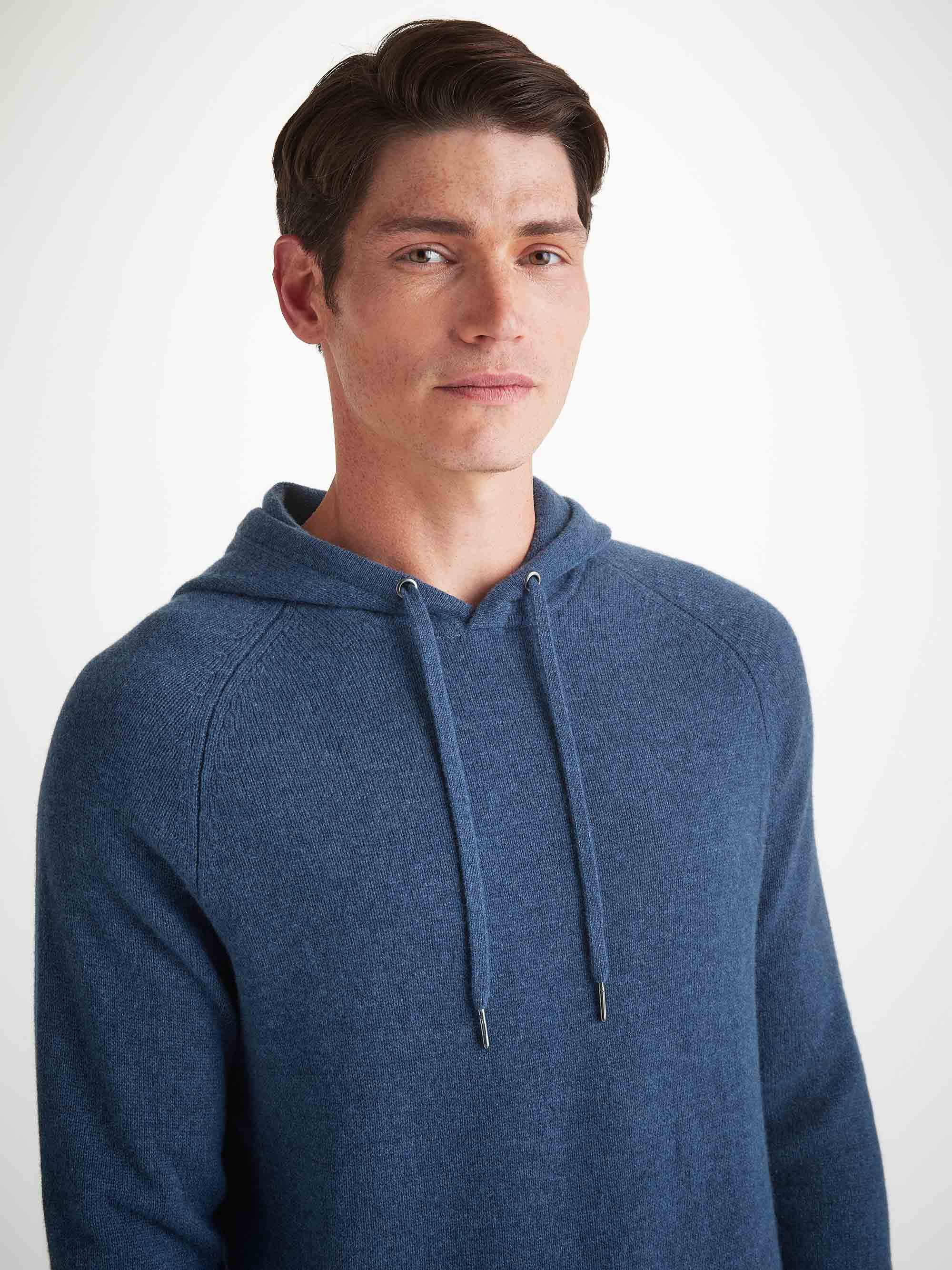 Men's Pullover Hoodie Dominic Cashmere Dark Blue