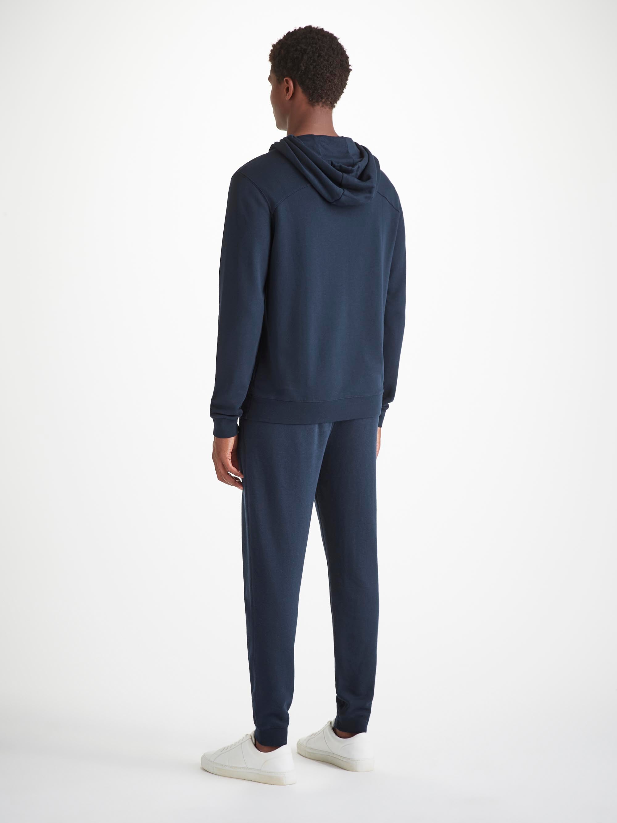 Men's Pullover Hoodie and Sweatpants Quinn Cotton Modal Navy